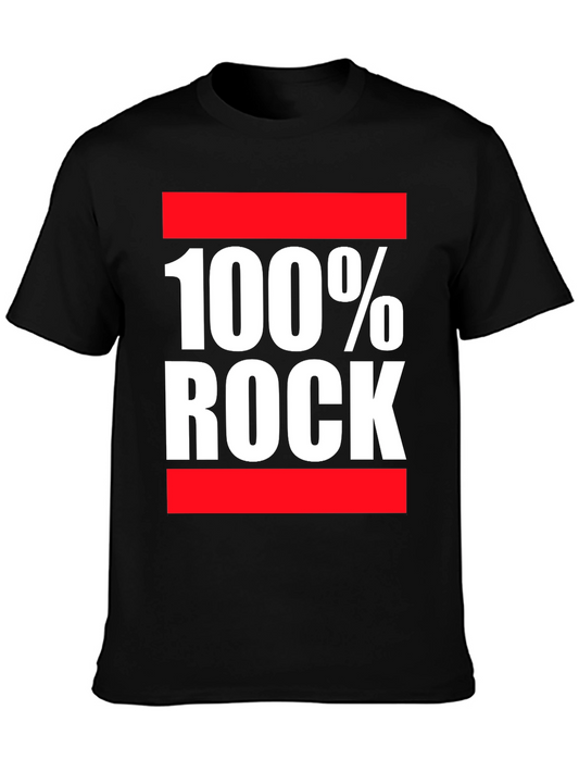 100% Rock Graphic Print T-Shirt