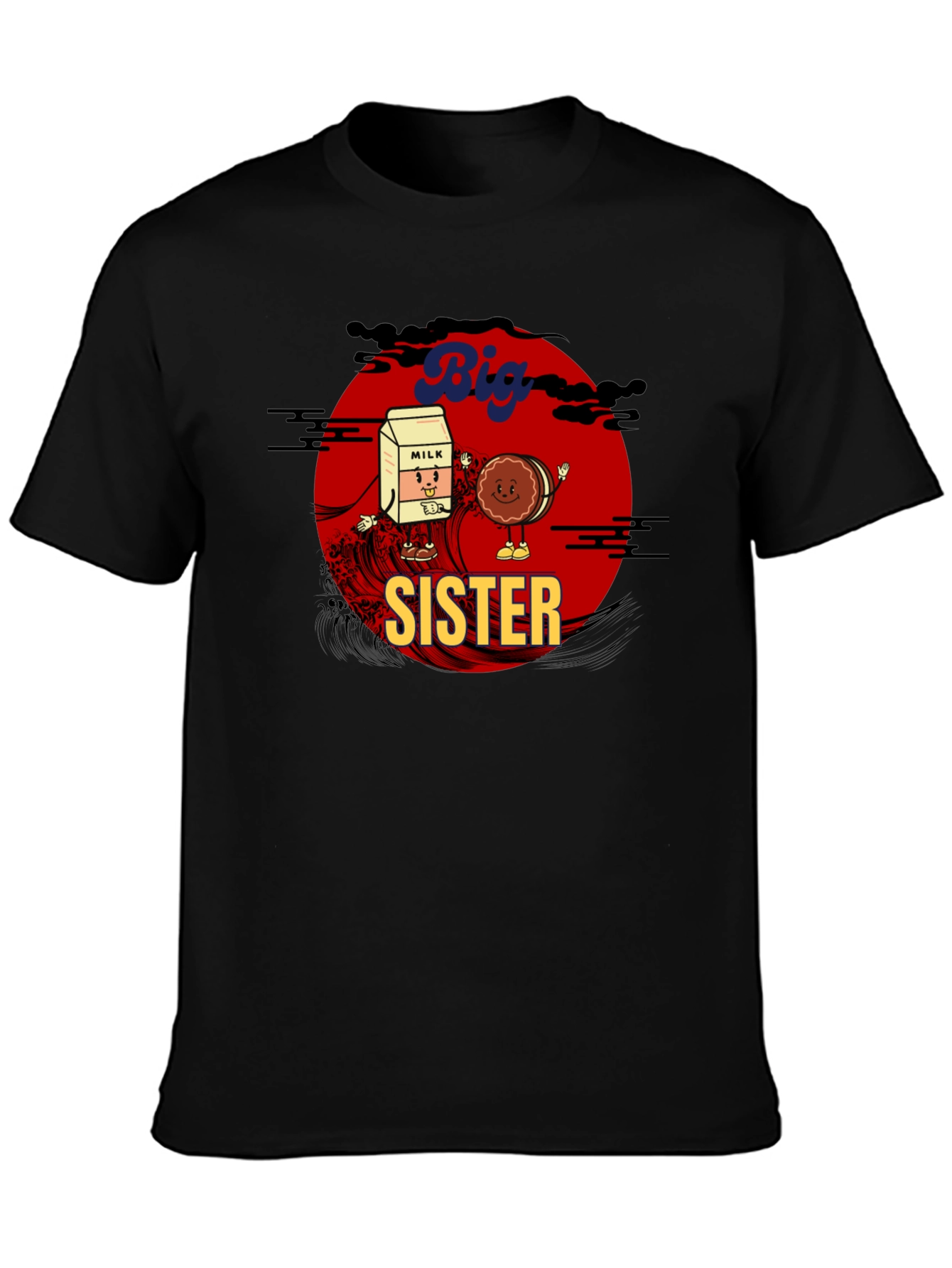 Big Sister Milk & Cookie Graphic T-Shirt