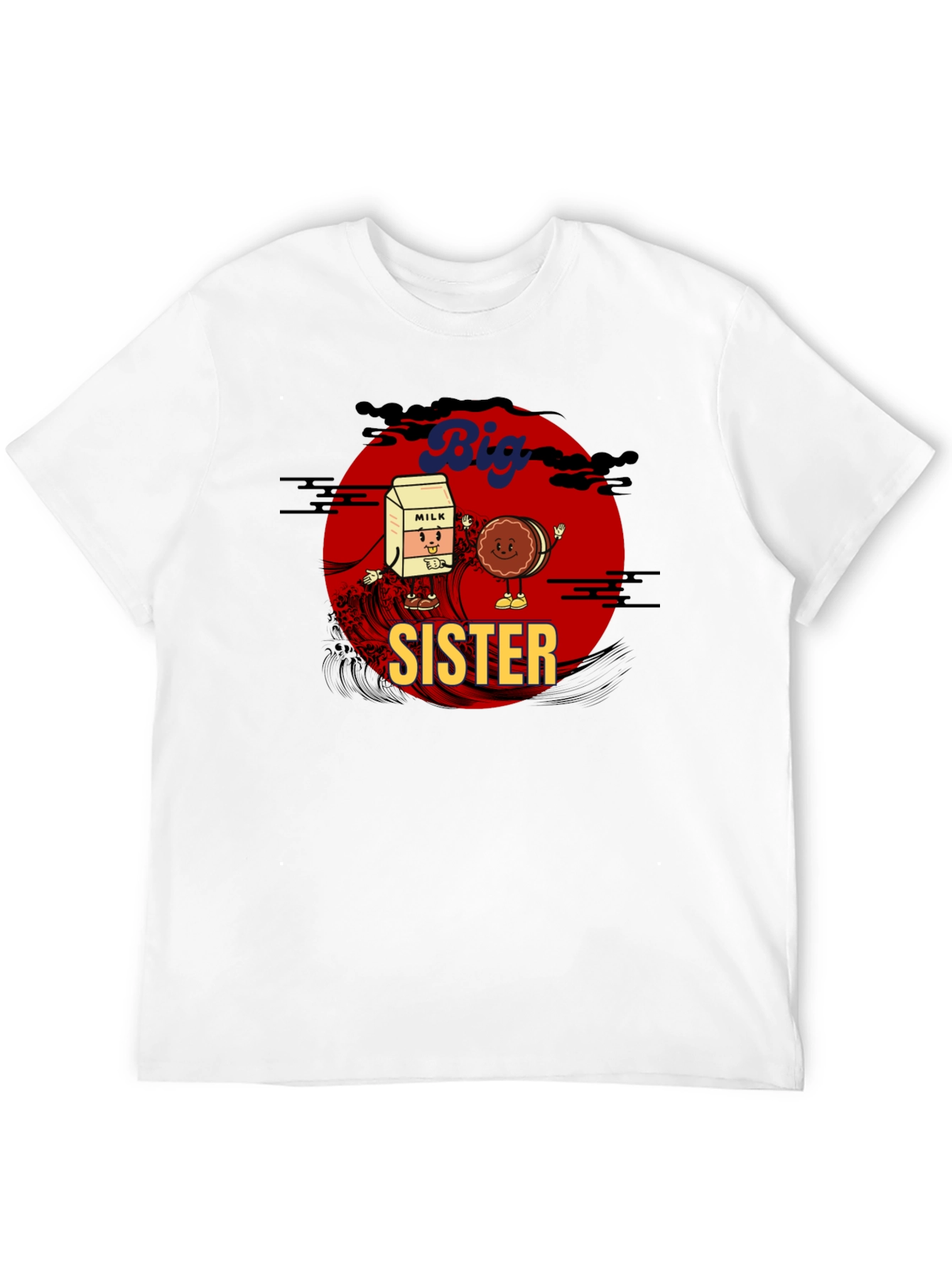 Big Sister Milk & Cookie Graphic T-Shirt