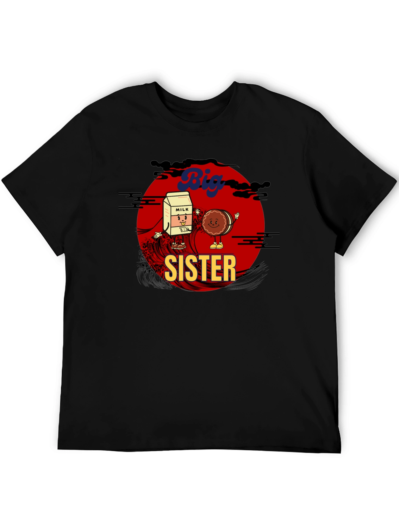 Big Sister Milk & Cookie Graphic T-Shirt