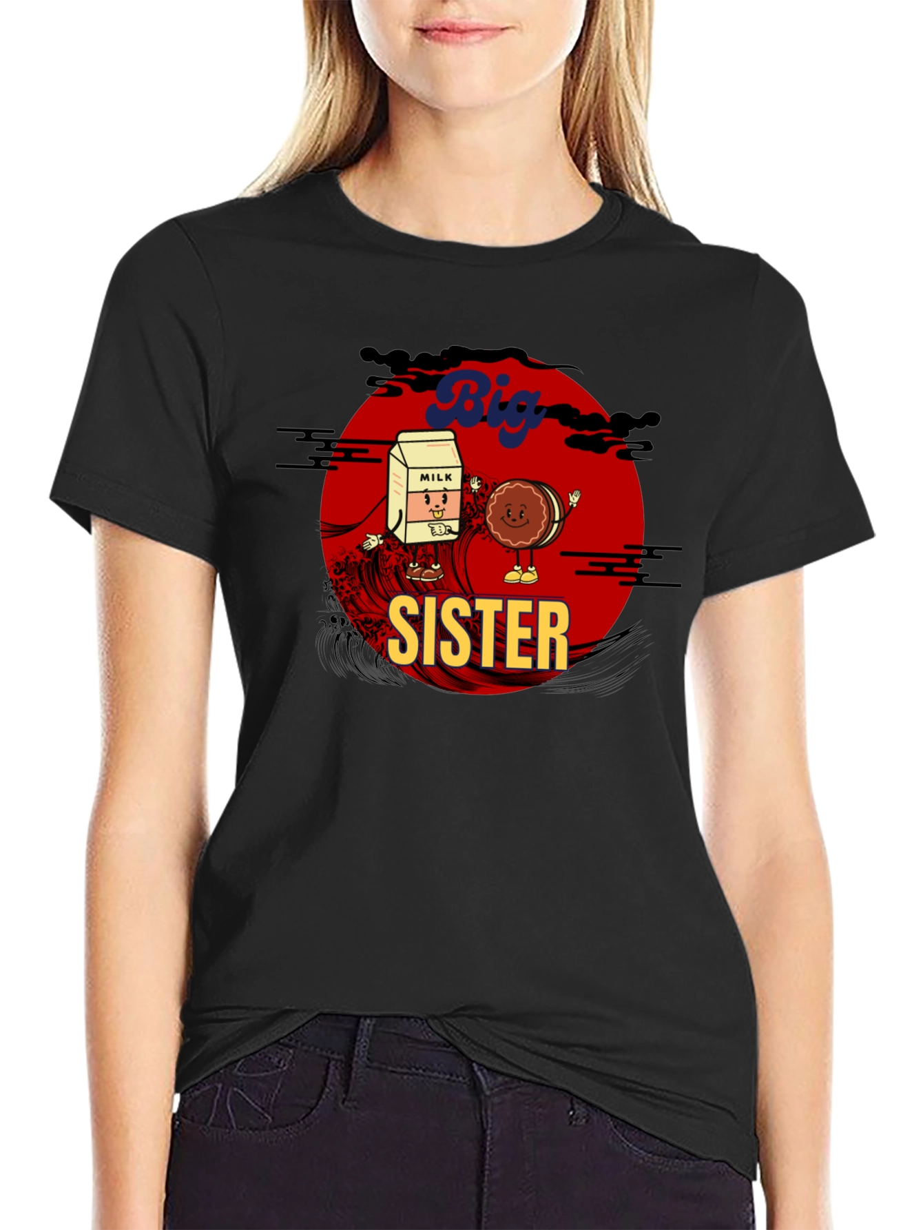 Big Sister Milk & Cookie Graphic T-Shirt