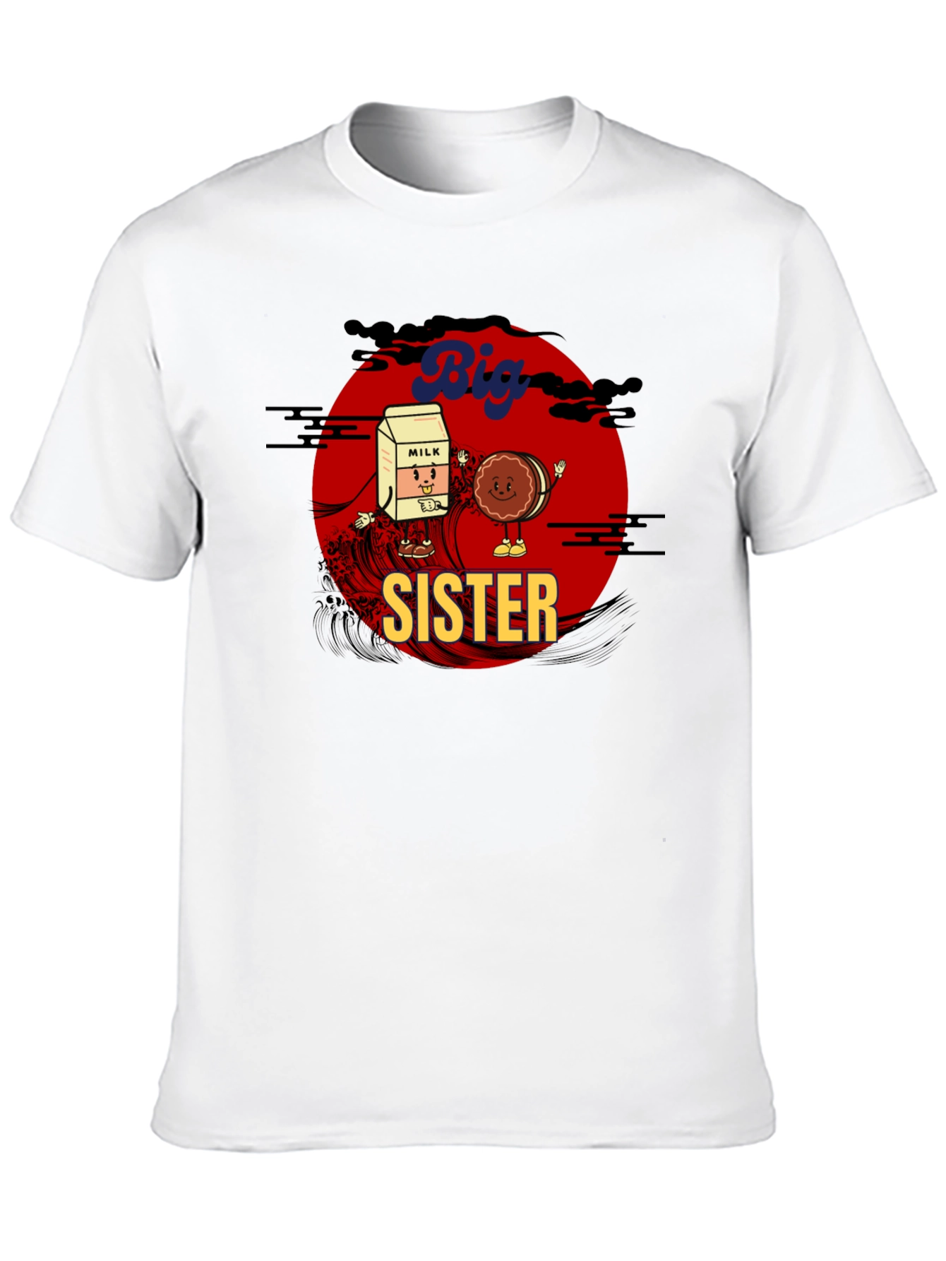 Big Sister Milk & Cookie Graphic T-Shirt