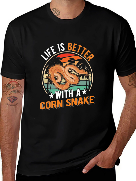Life Is Better With A Corn Snake Graphic Tee