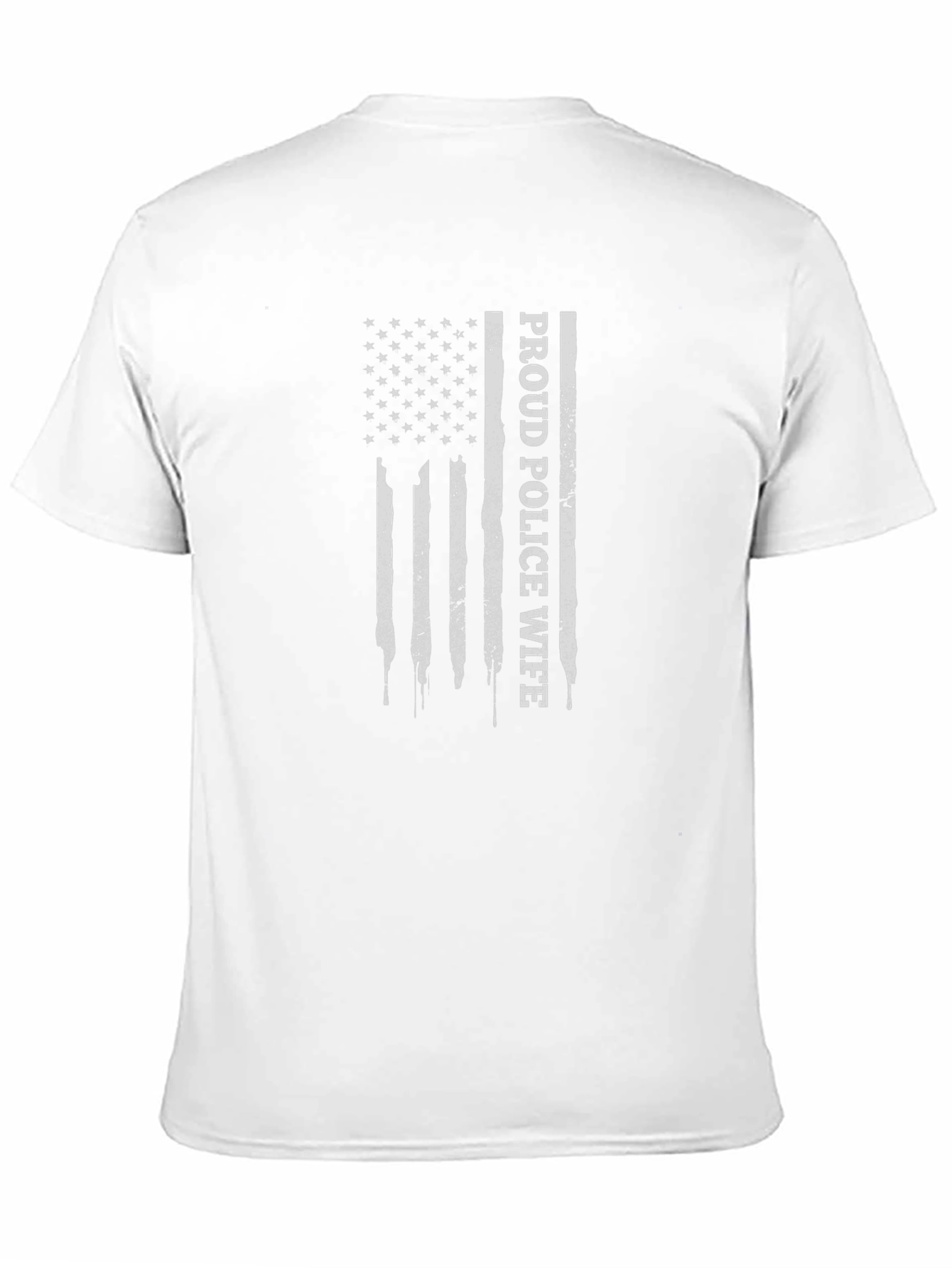 Proud Police Wife Flag Graphic T-Shirt