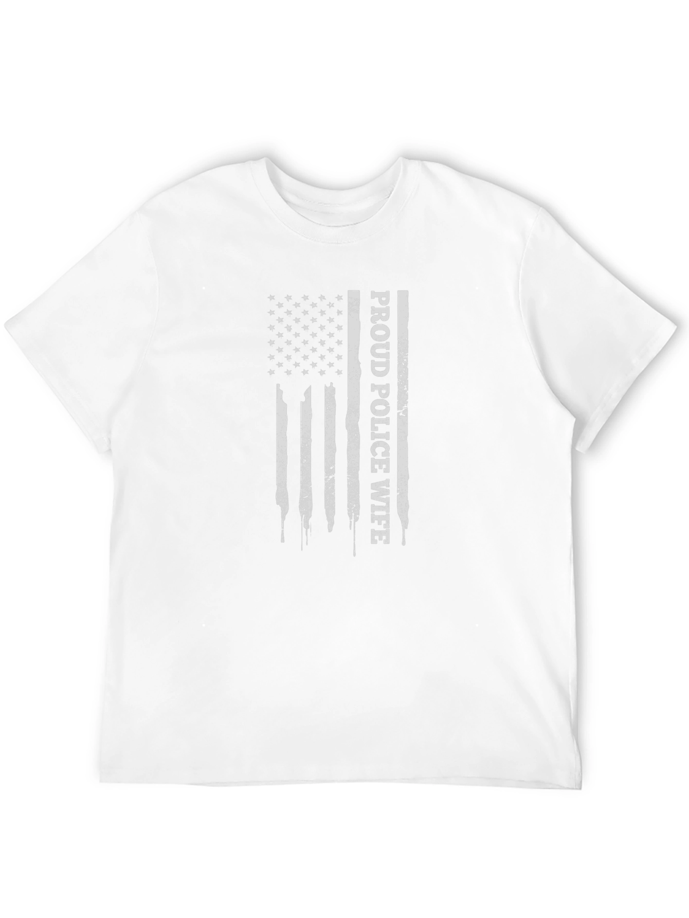 Proud Police Wife Flag Graphic T-Shirt
