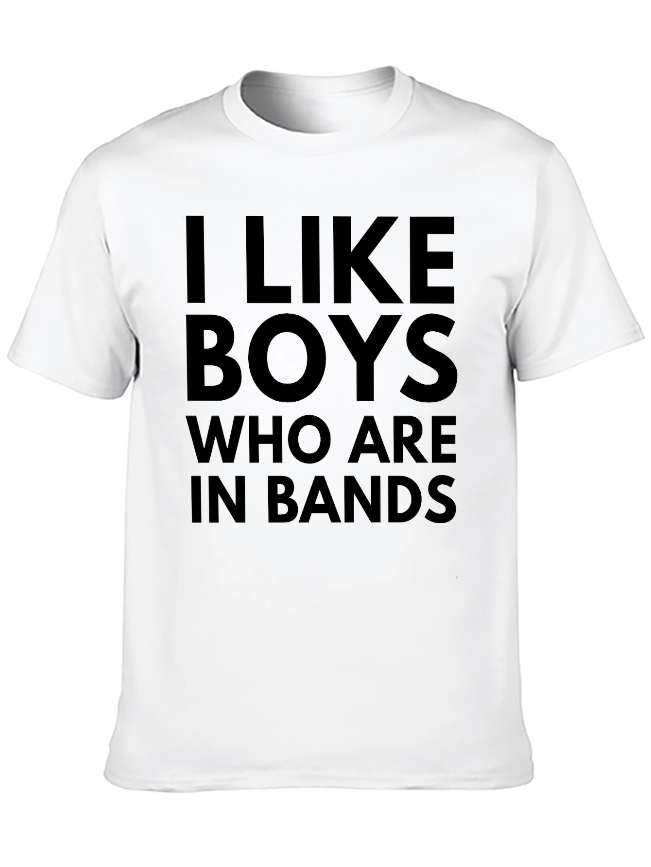 I Like Boys Who Are In Bands Black T-Shirt