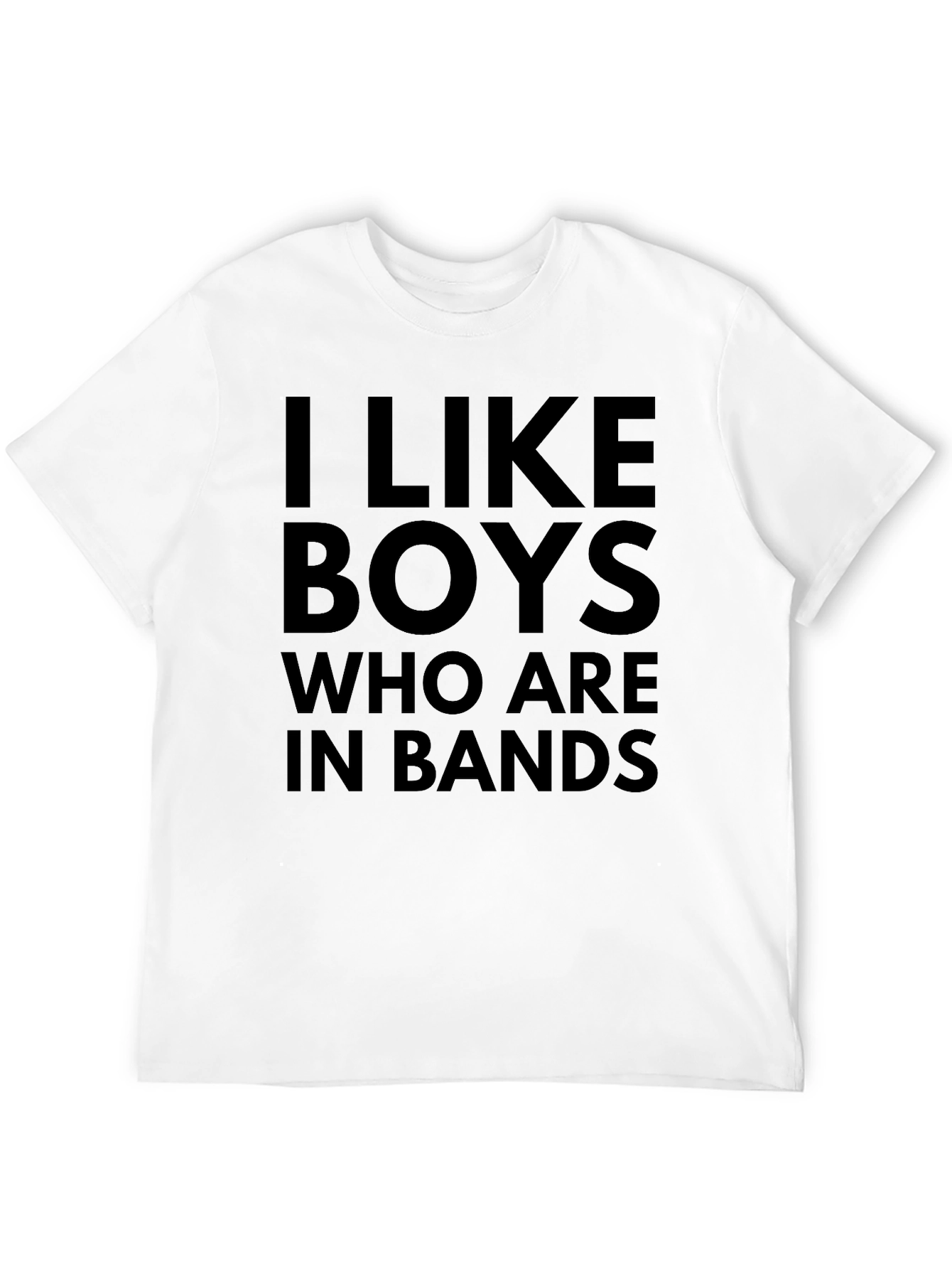 I Like Boys Who Are In Bands Black T-Shirt