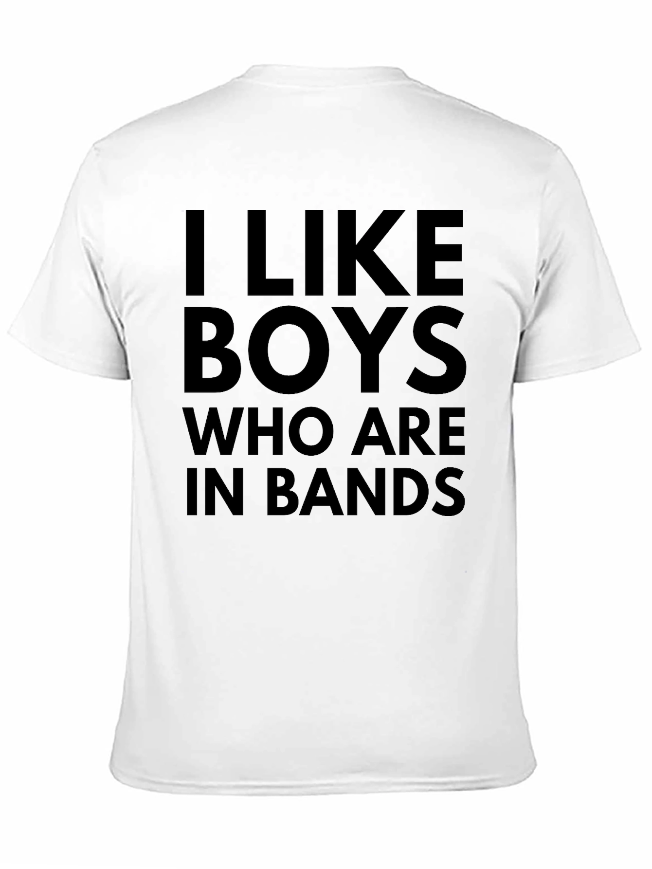 I Like Boys Who Are In Bands Black T-Shirt