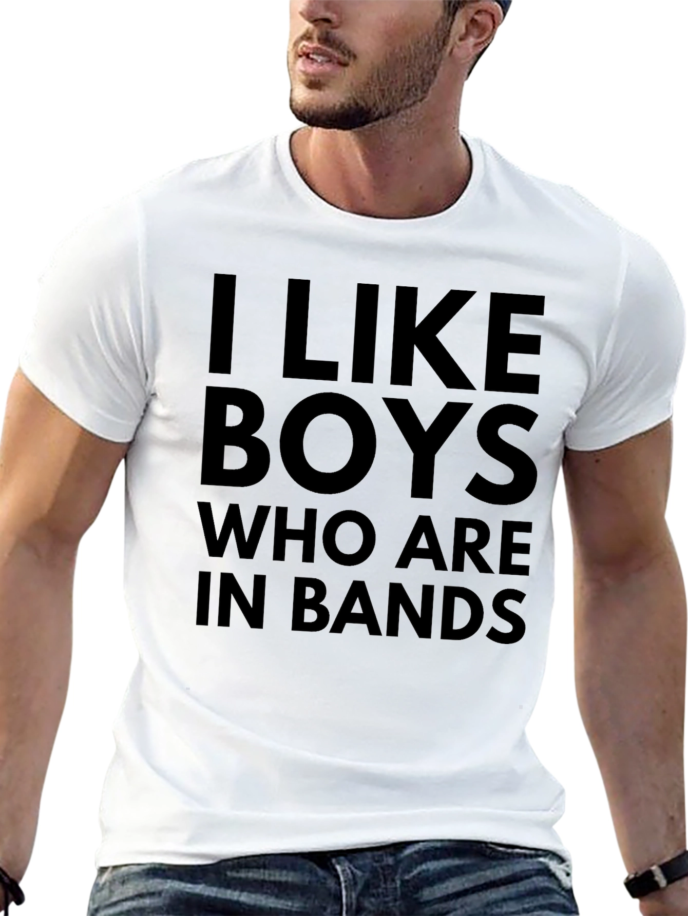 I Like Boys Who Are In Bands Black T-Shirt