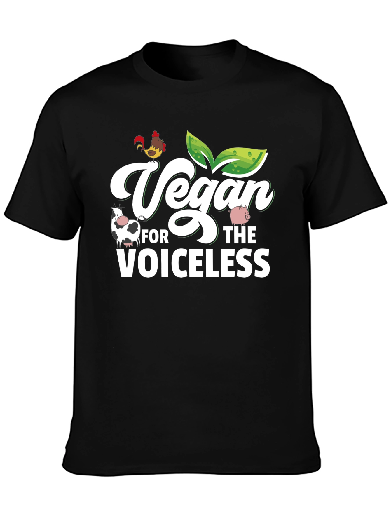 Vegan for the Voiceless Graphic Tee - Black