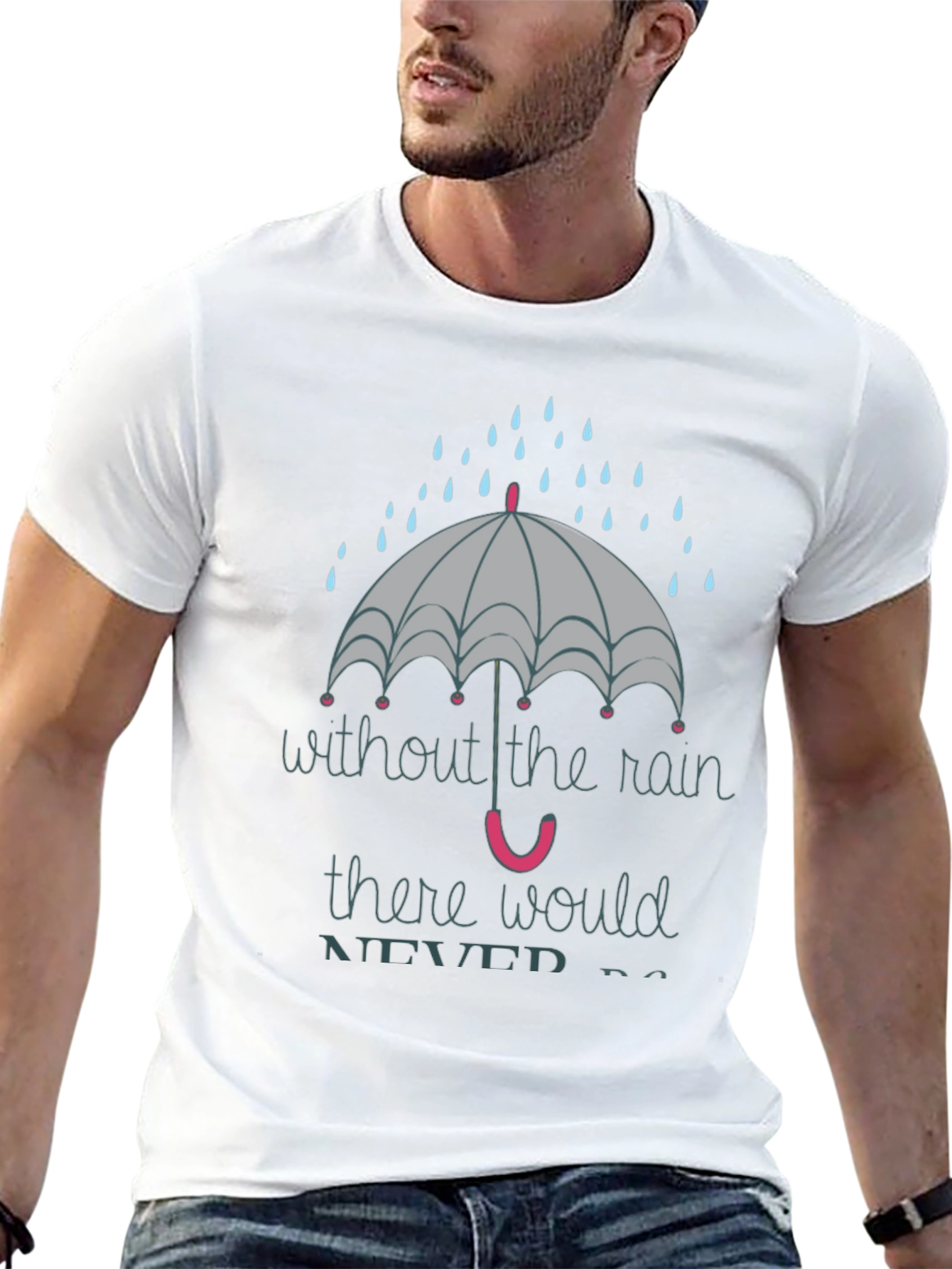 Rainy Day Graphic Tee - Unisex Black T-Shirt