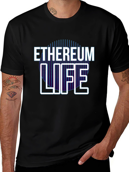 Ethereum Life Graphic Tee - Crypto Enthusiast T-Shirt