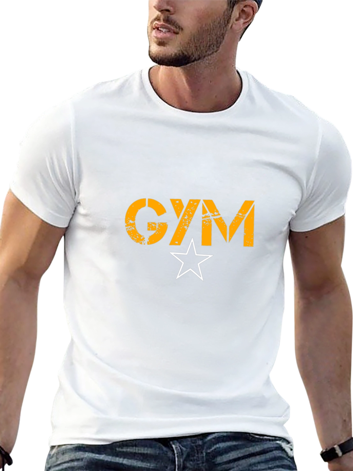 GYM Star Graphic Black T-Shirt