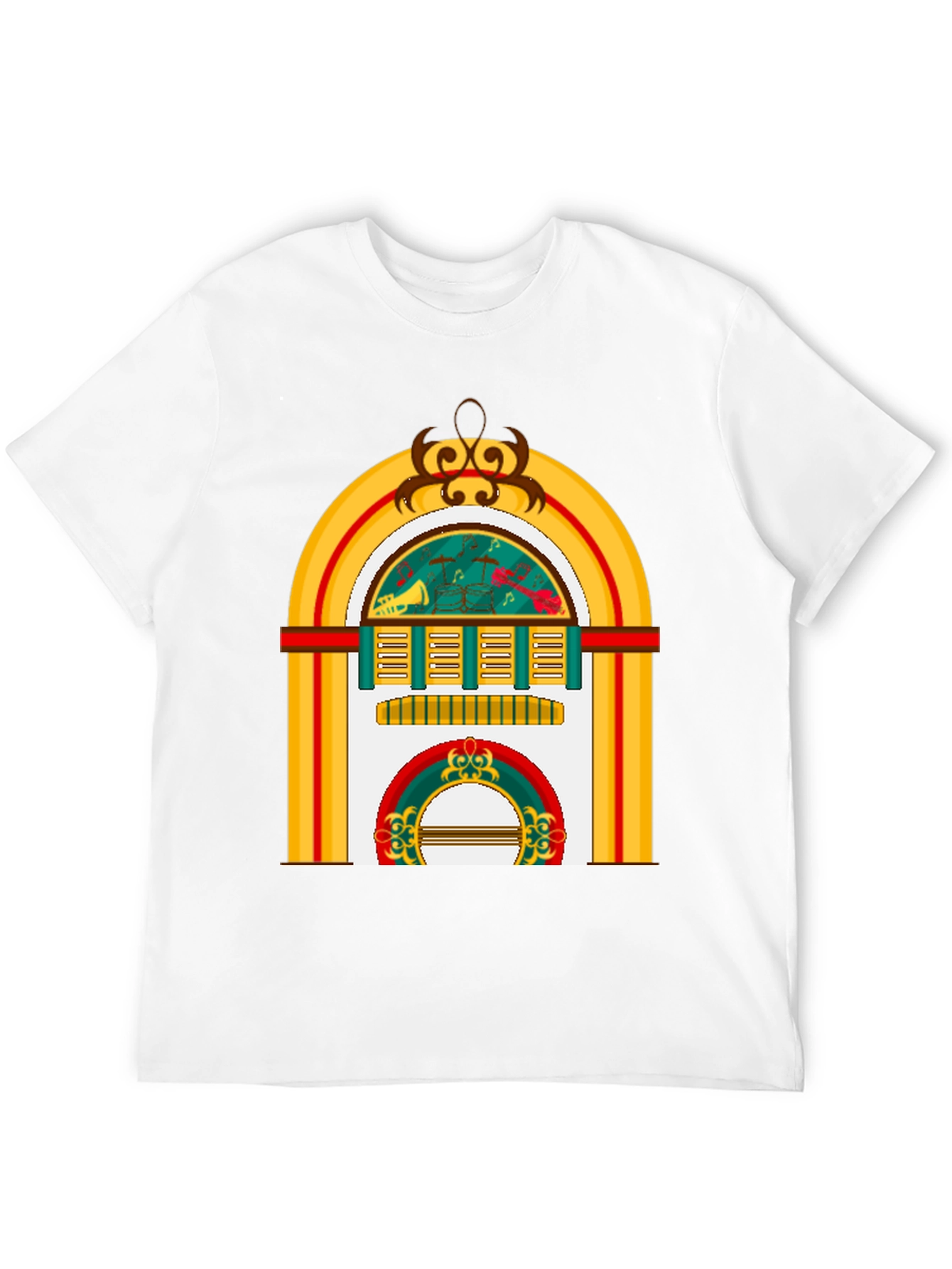 Retro Jukebox Graphic Tee - Musical Style