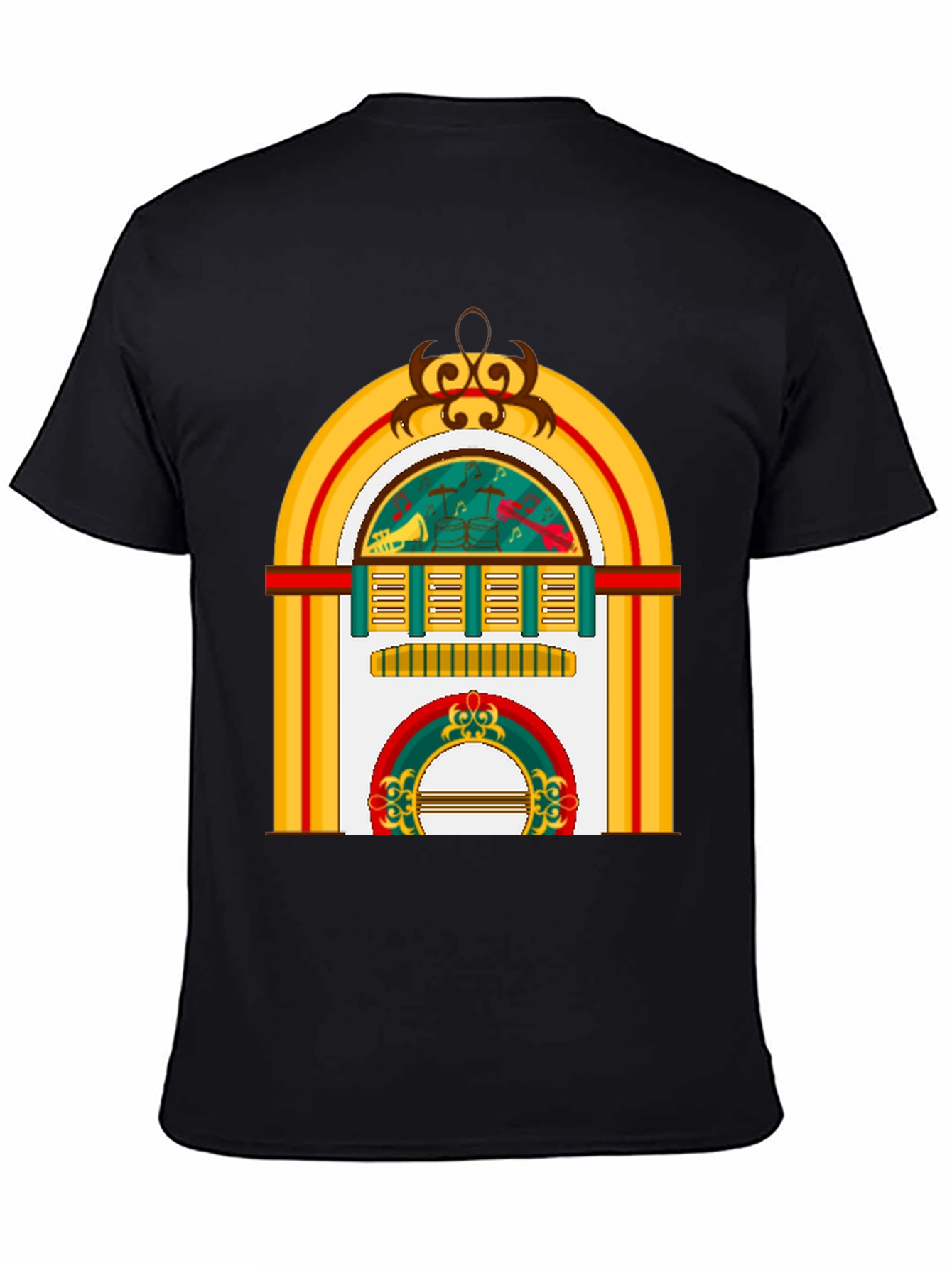 Retro Jukebox Graphic Tee - Musical Style