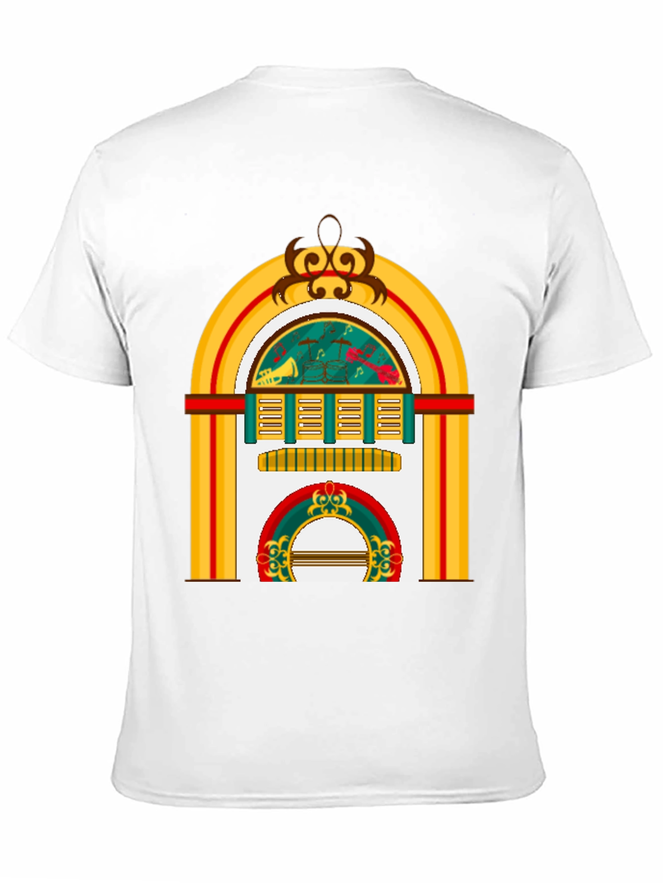 Retro Jukebox Graphic Tee - Musical Style