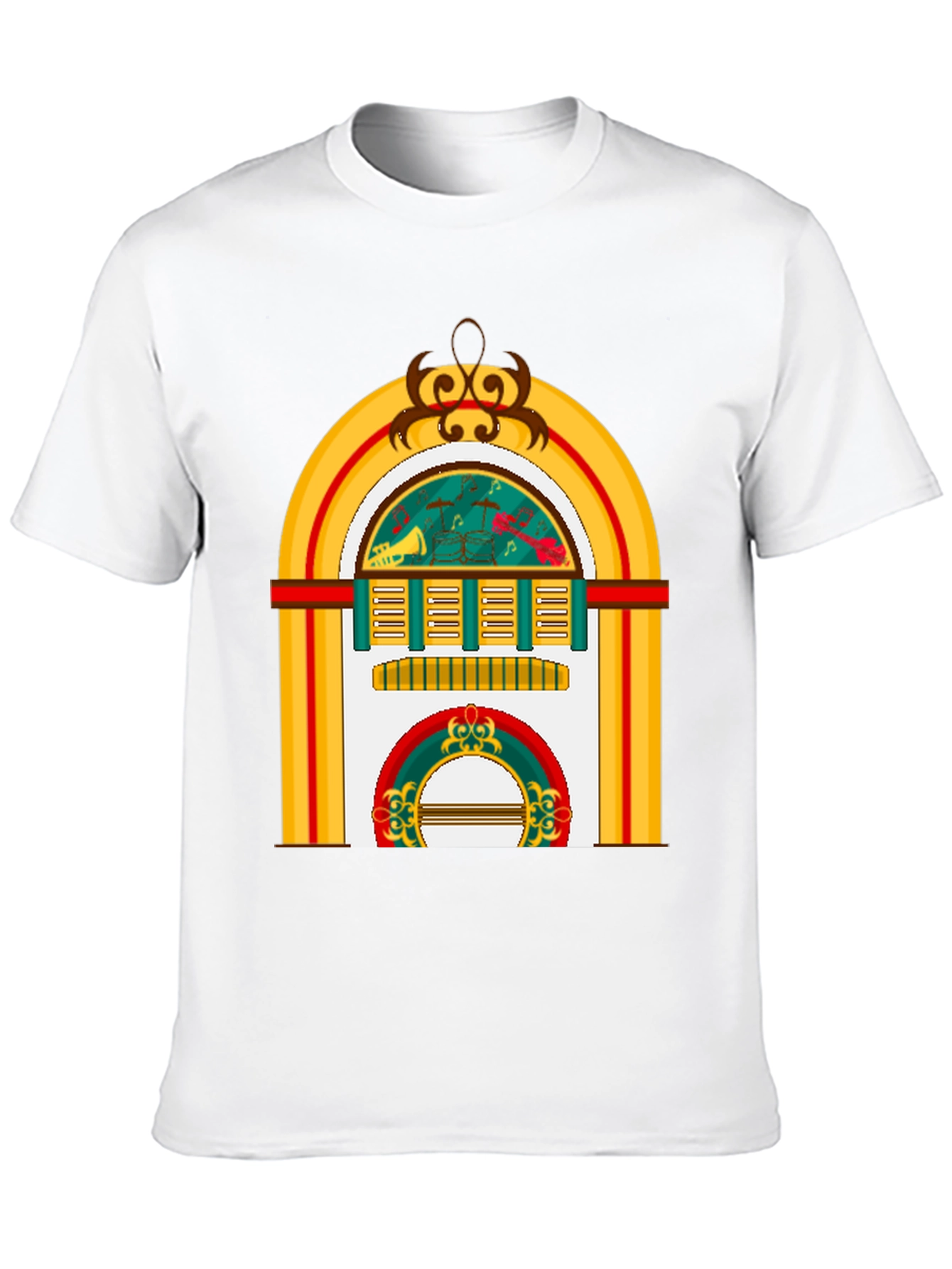 Retro Jukebox Graphic Tee - Musical Style