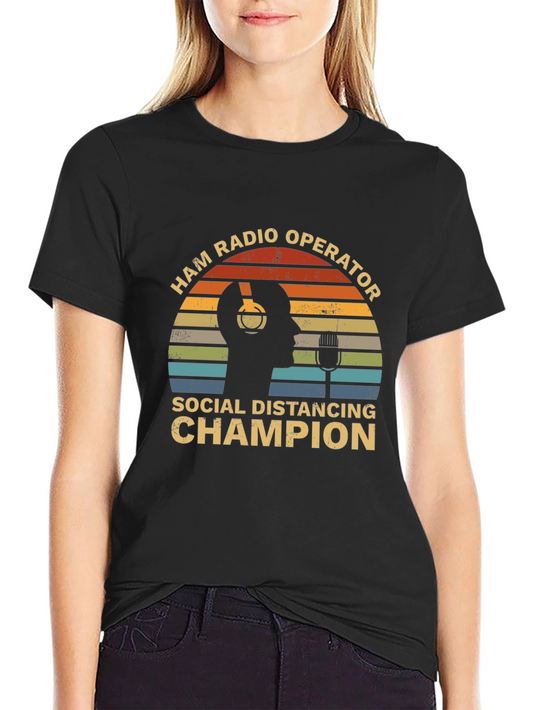 Ham Radio Operator Social Distancing Champion T-Shirt