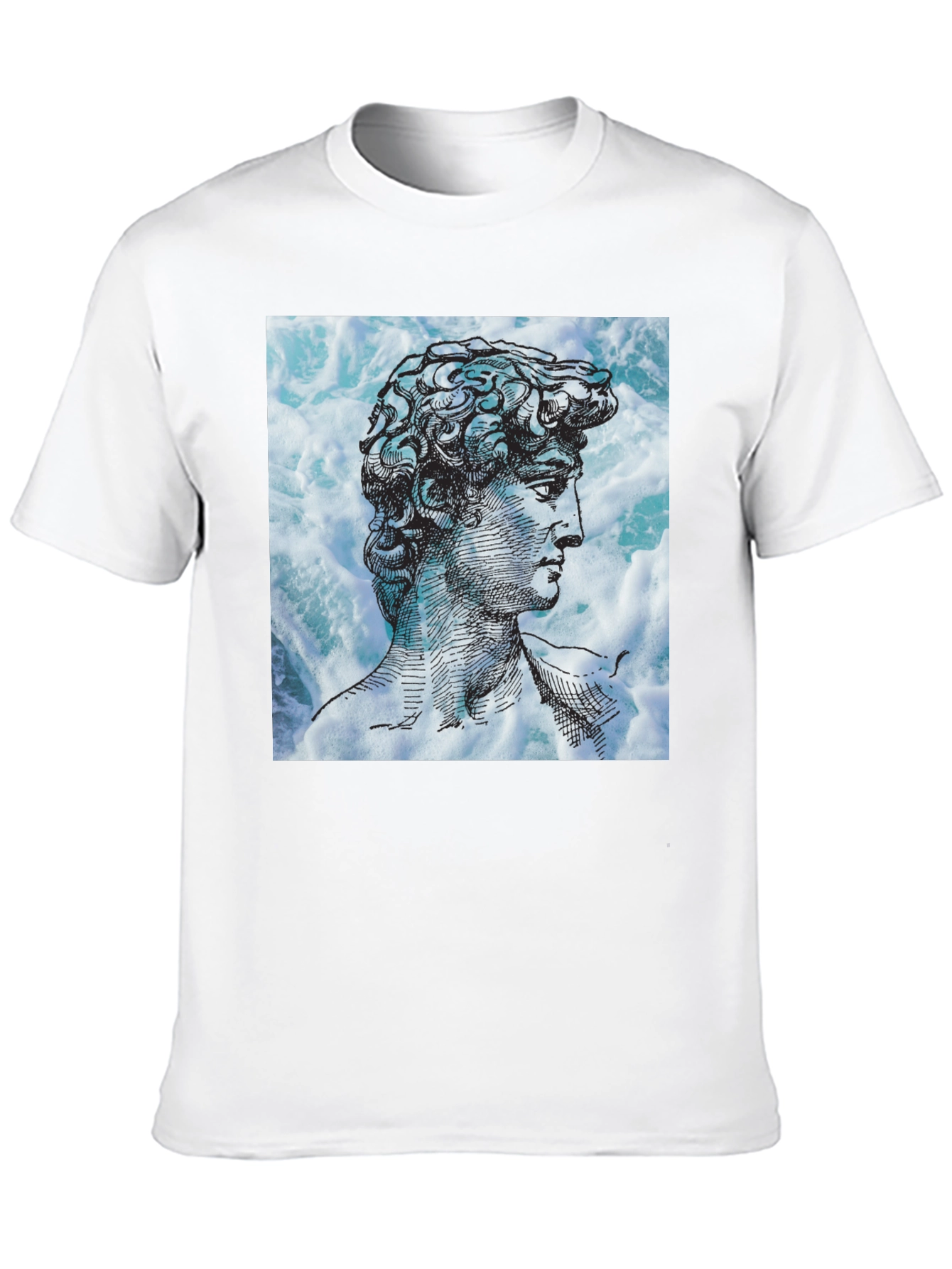 David Statue Graphic Tee - Black Cotton Blend
