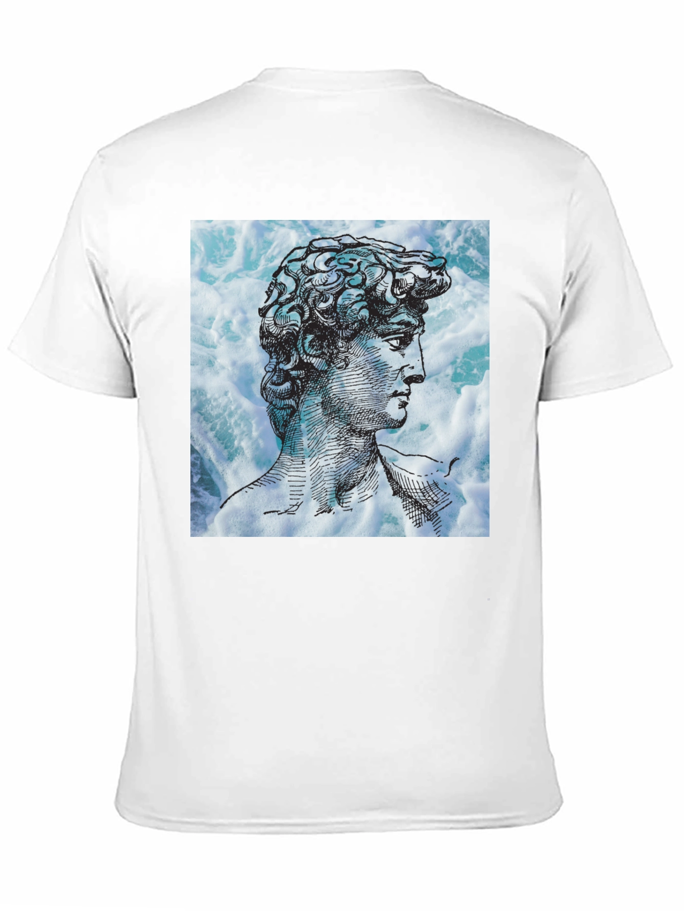 David Statue Graphic Tee - Black Cotton Blend