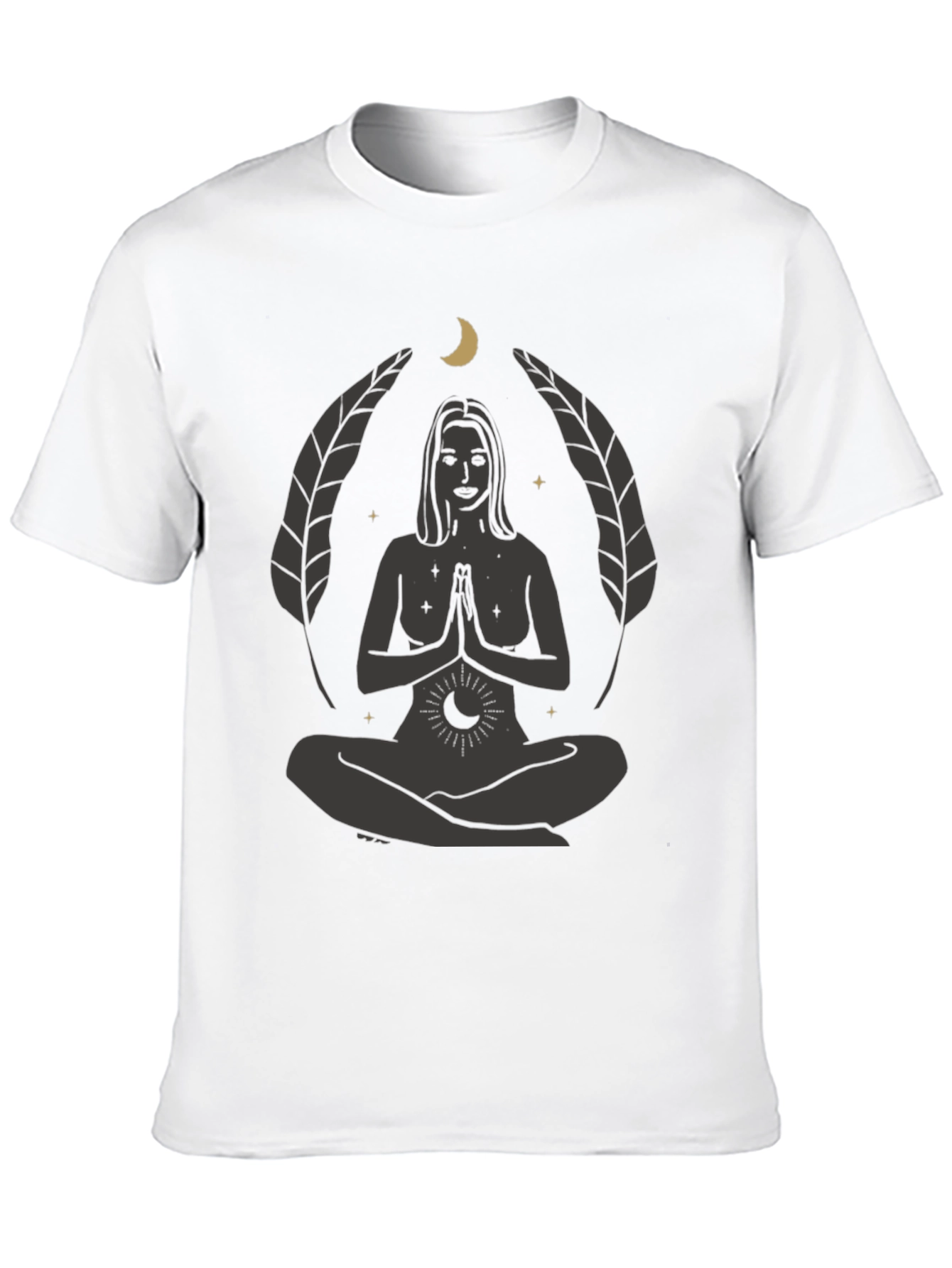 Zen Yoga Goddess Graphic T-Shirt - Black
