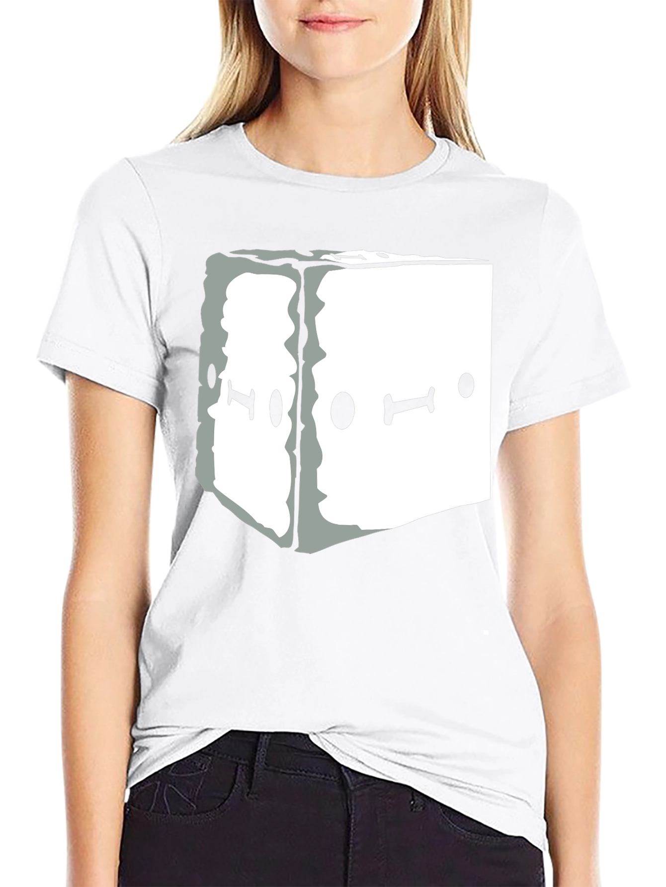 Abstract Graphic Tee - Black Unisex Casual T-Shirt