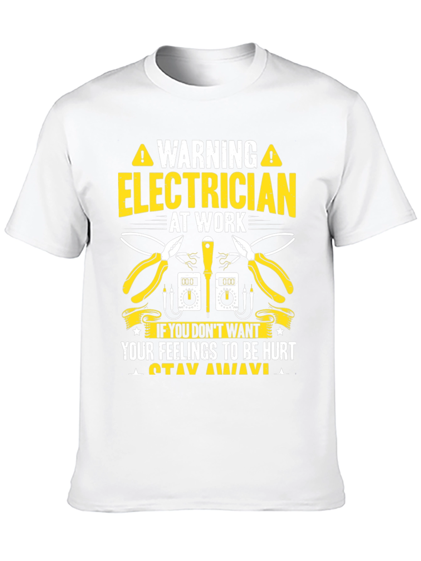 Warning Electrician at Work Funny T-Shirt