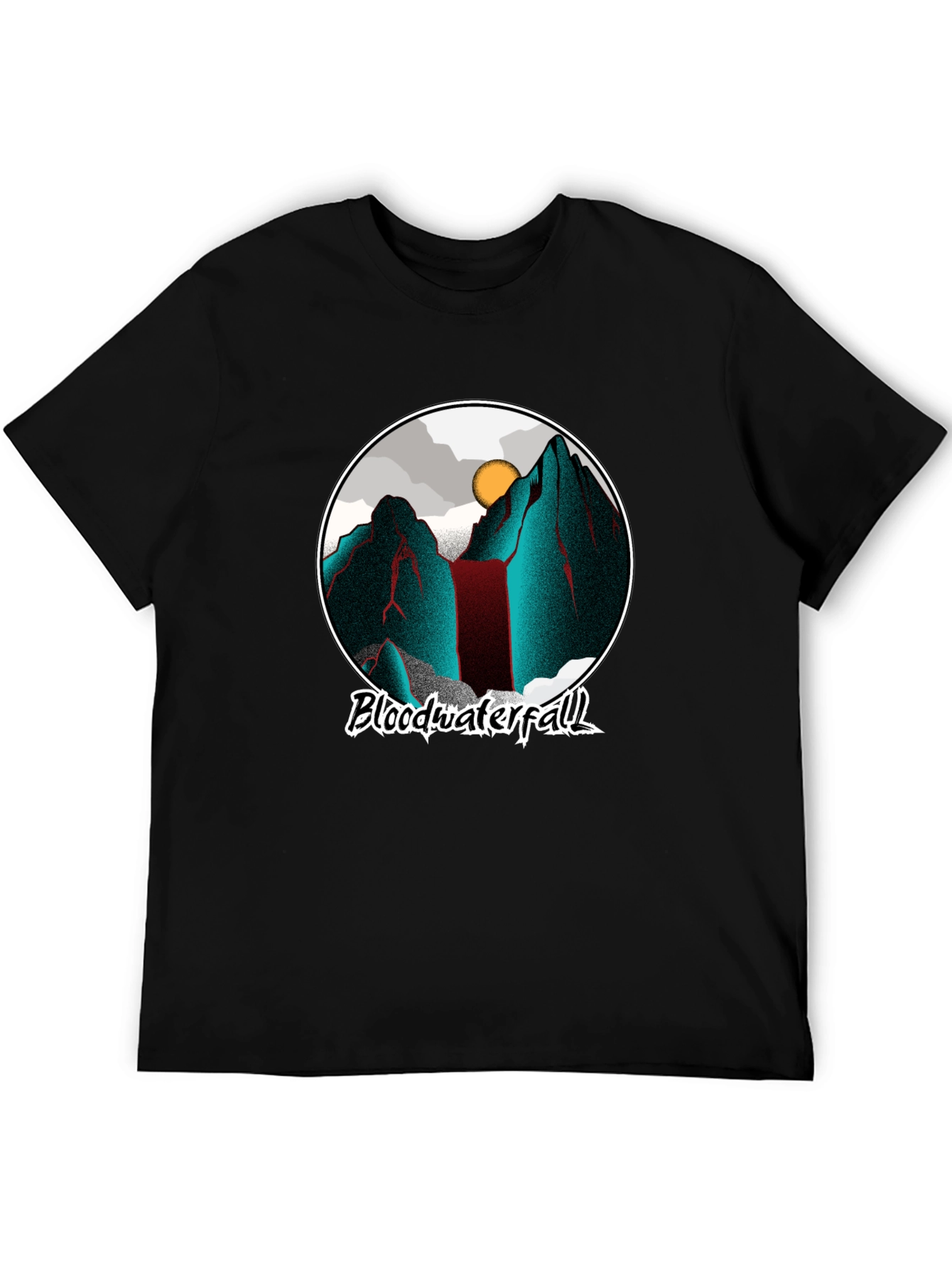 Blood Waterfall Graphic Tee - Cool Mountain Design