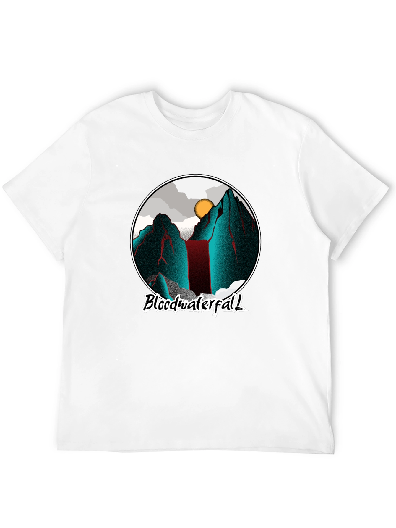 Blood Waterfall Graphic Tee - Cool Mountain Design