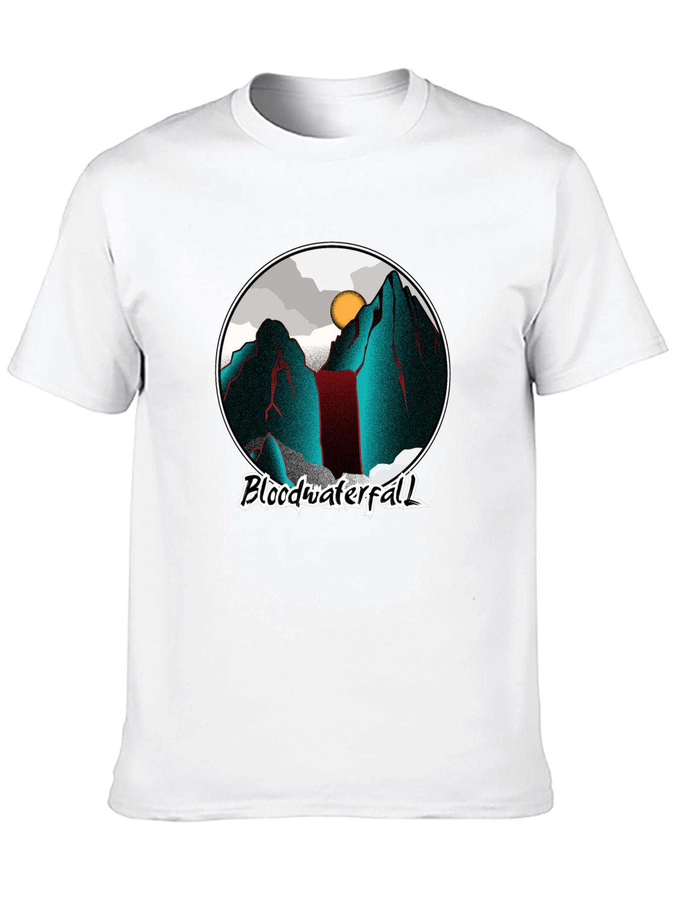 Blood Waterfall Graphic Tee - Cool Mountain Design