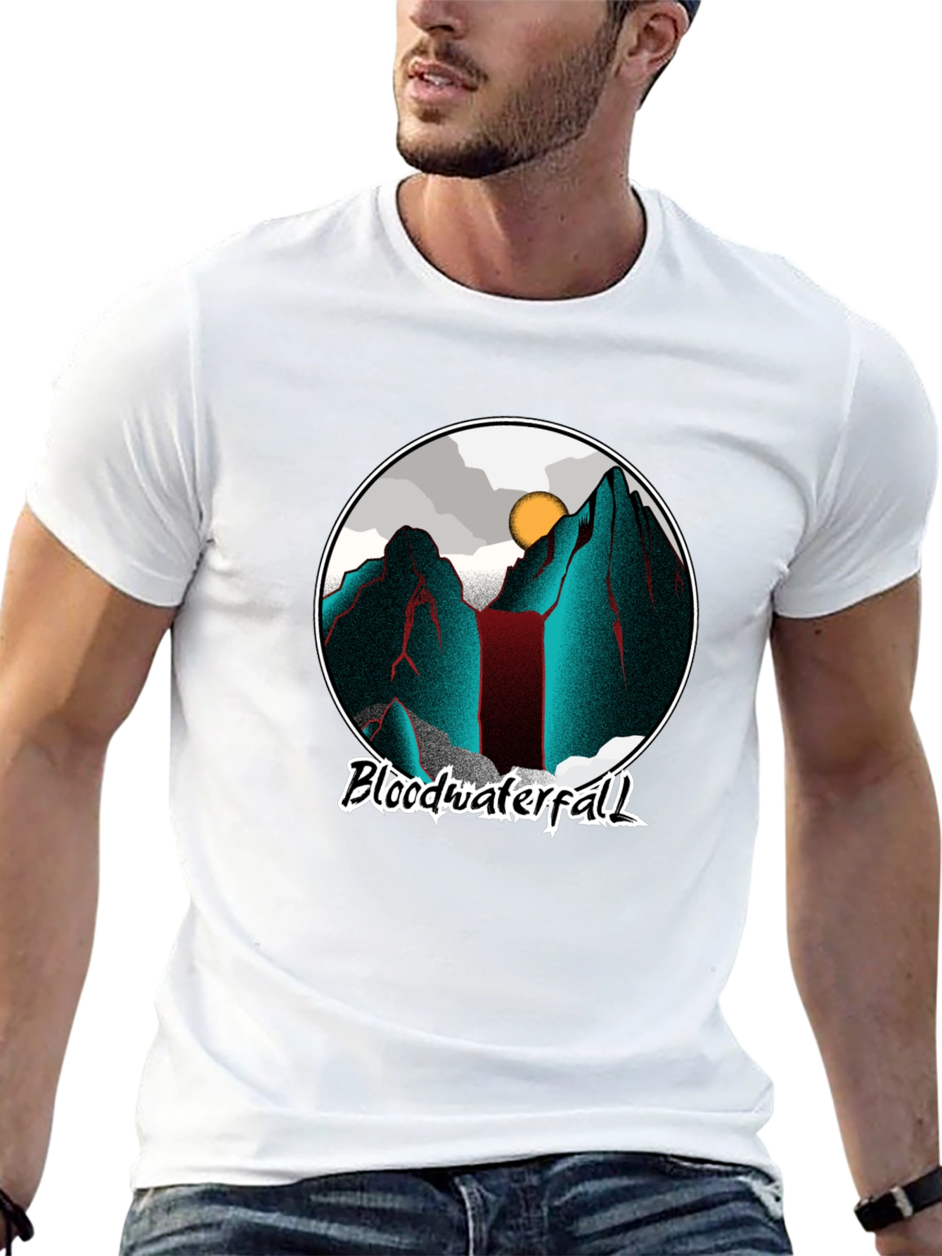Blood Waterfall Graphic Tee - Cool Mountain Design