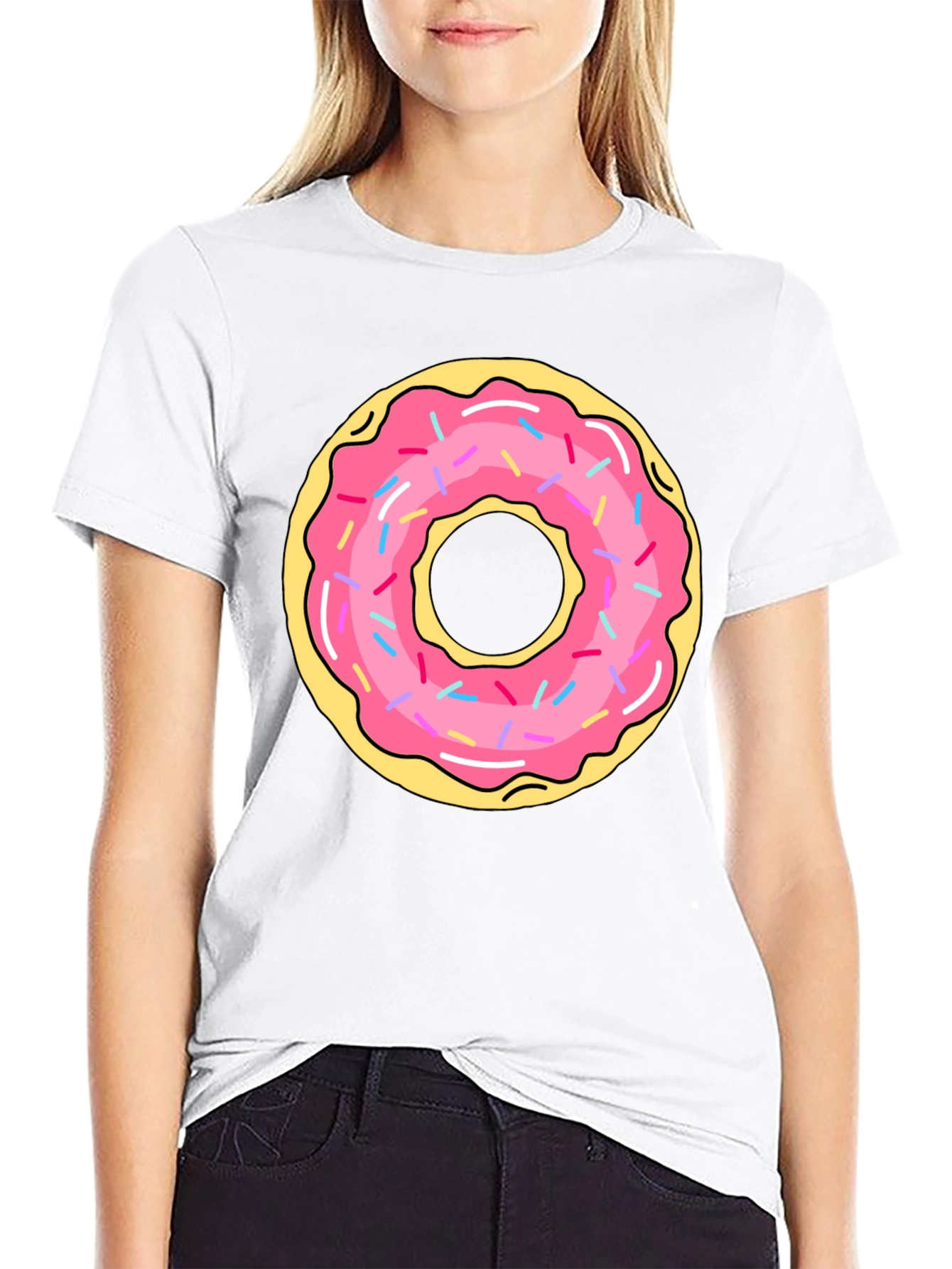 Donut Graphic Black T-Shirt