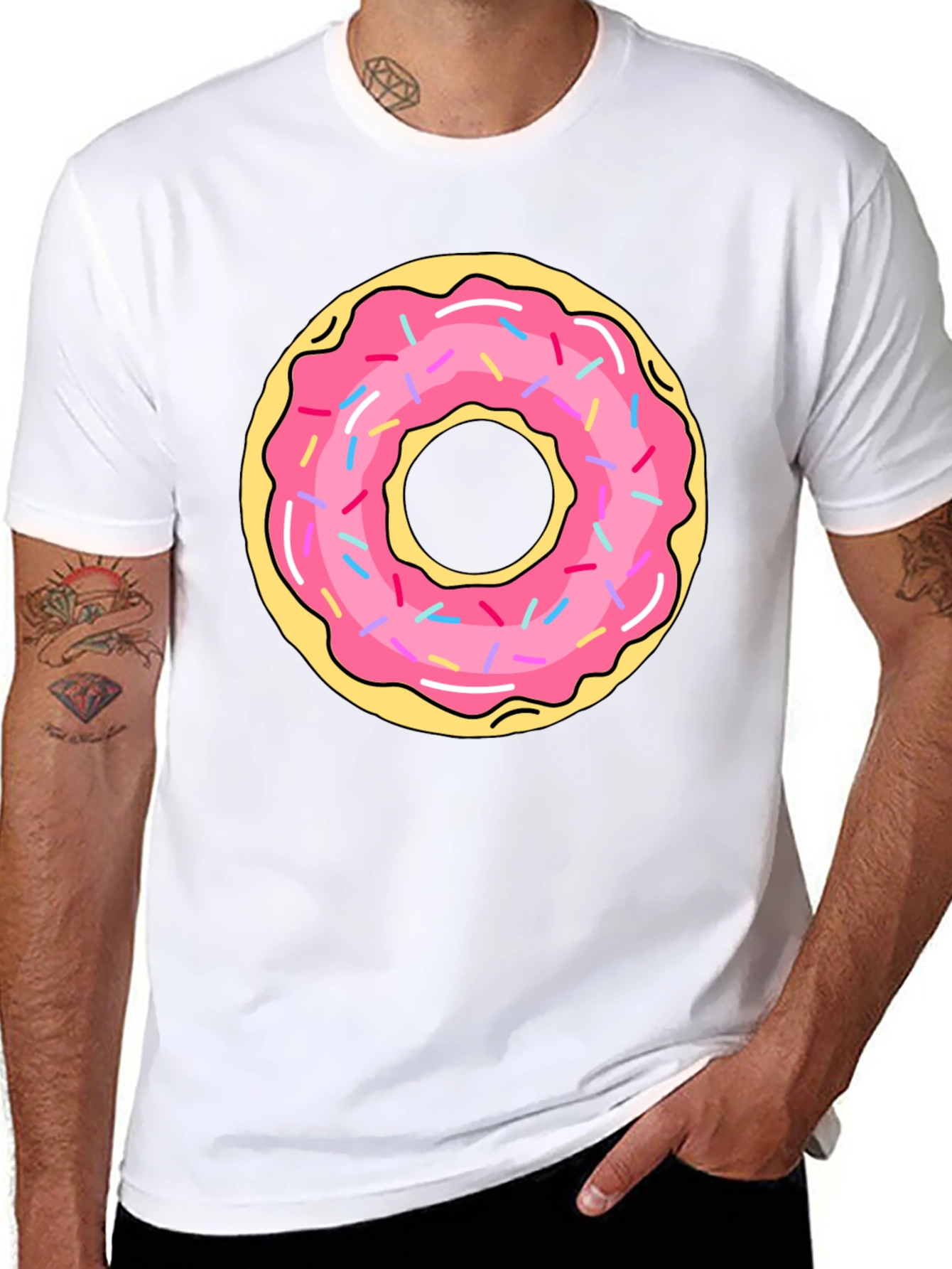 Donut Graphic Black T-Shirt