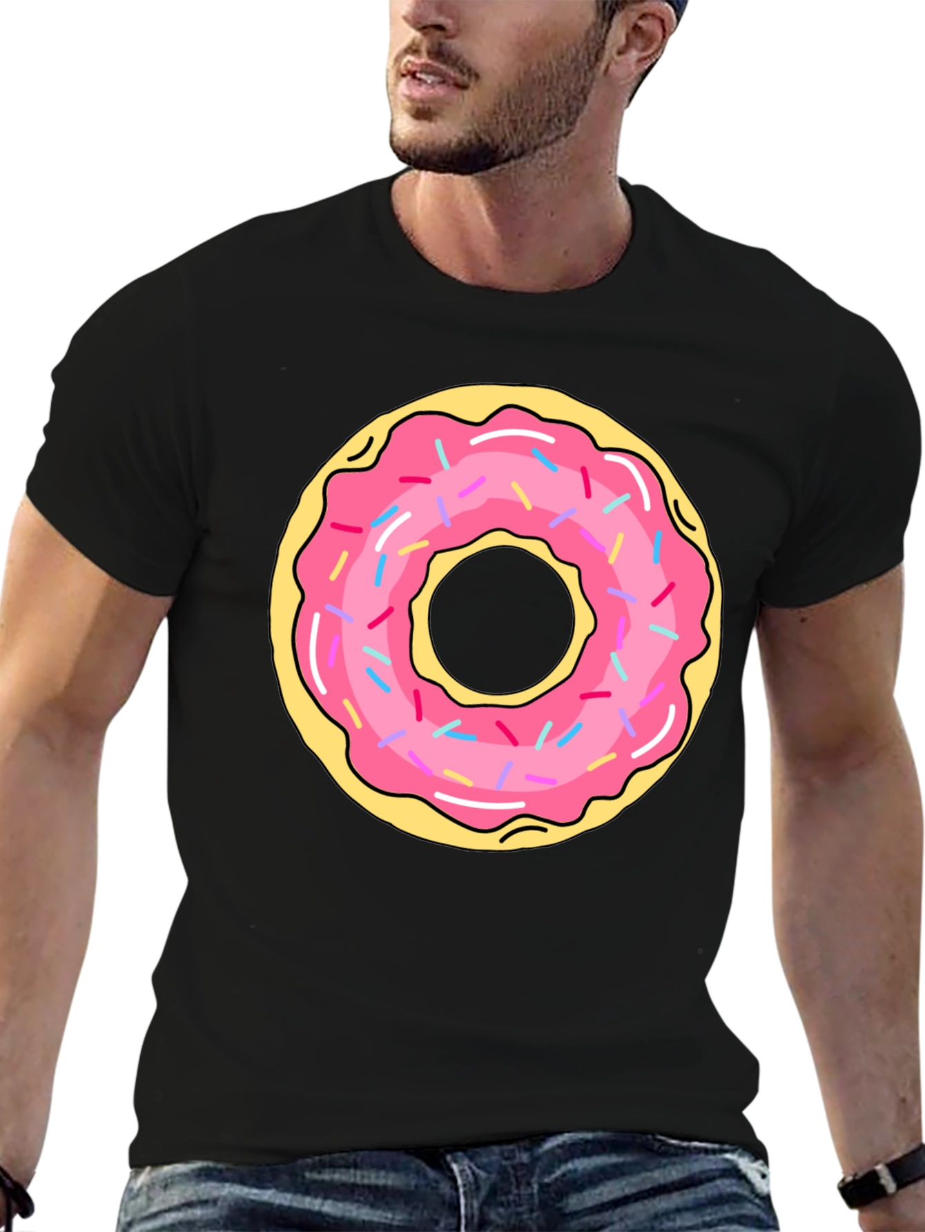 Donut Graphic Black T-Shirt