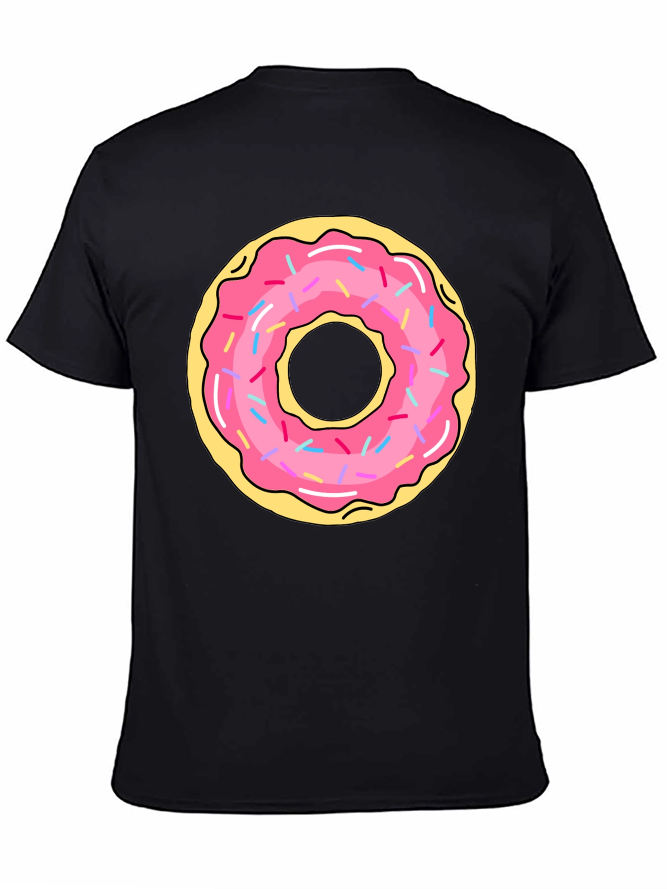 Donut Graphic Black T-Shirt