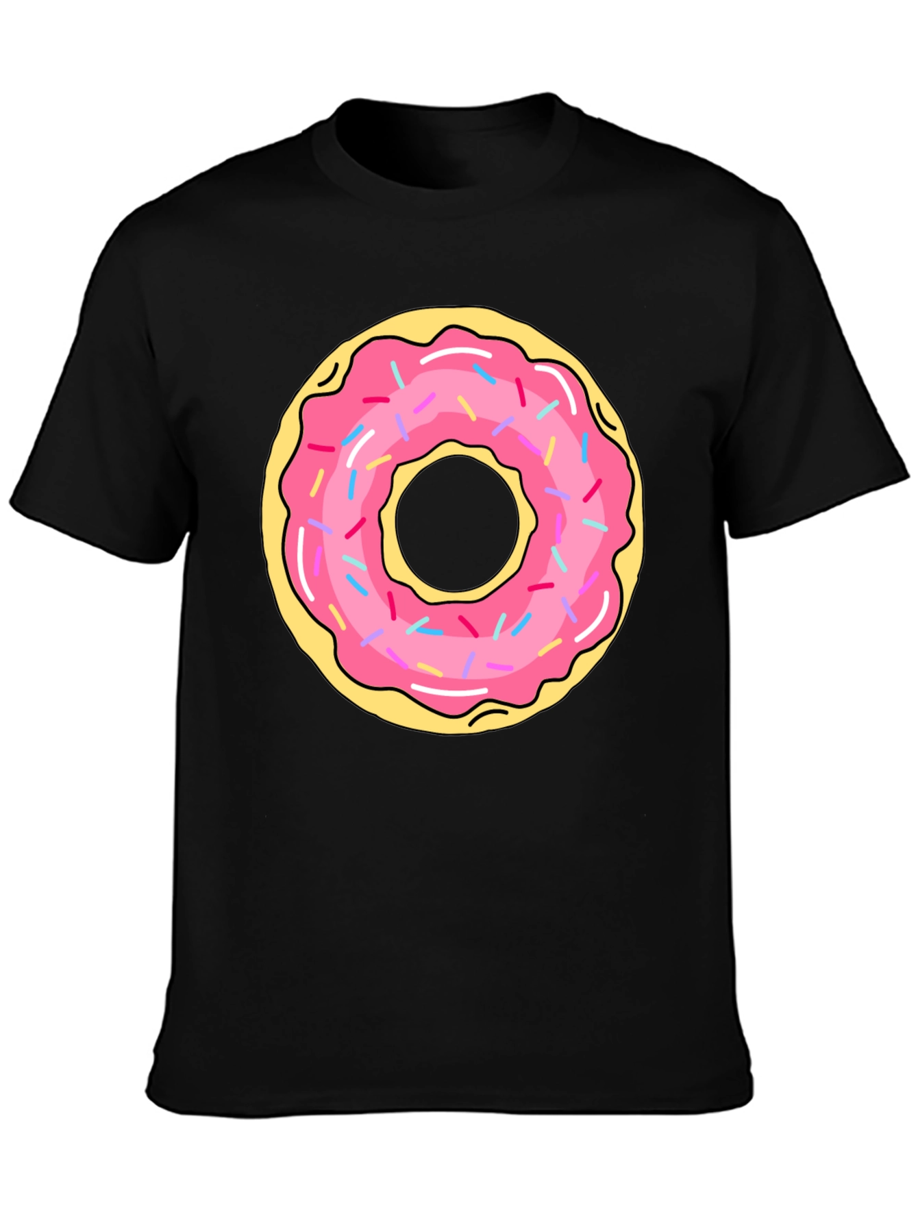 Donut Graphic Black T-Shirt