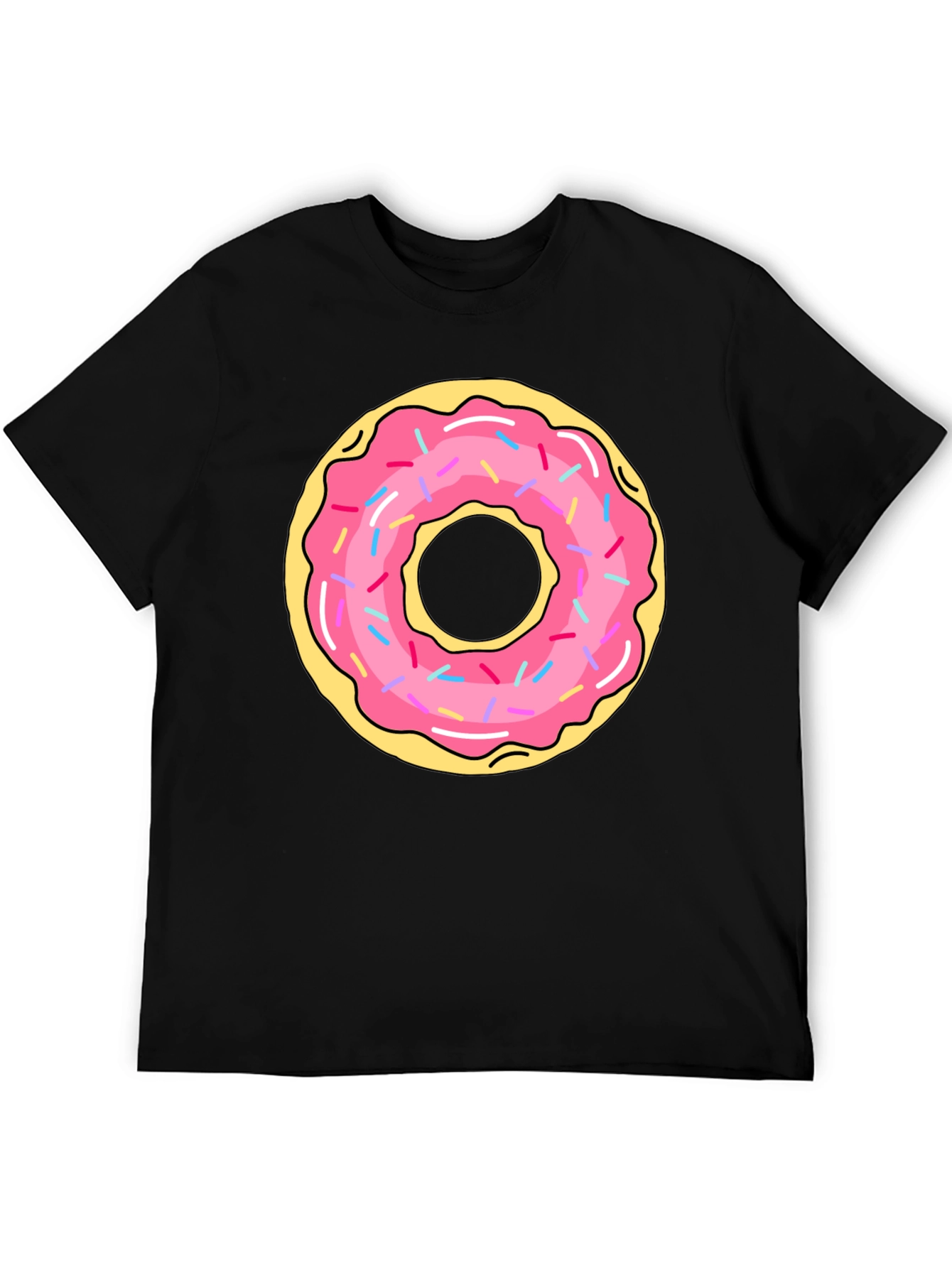 Donut Graphic Black T-Shirt