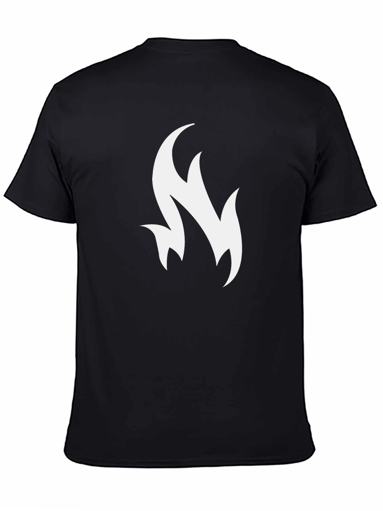 Modern Flame Graphic Black T-Shirt