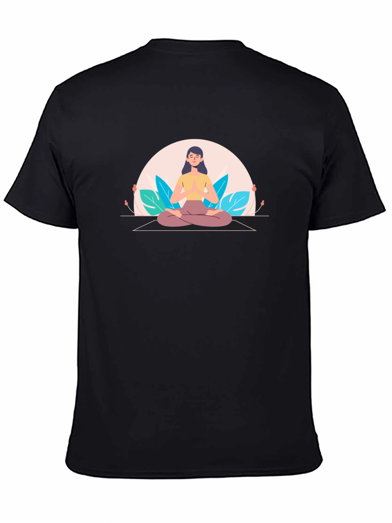 Zen Yoga Black Tee - Meditate in Style