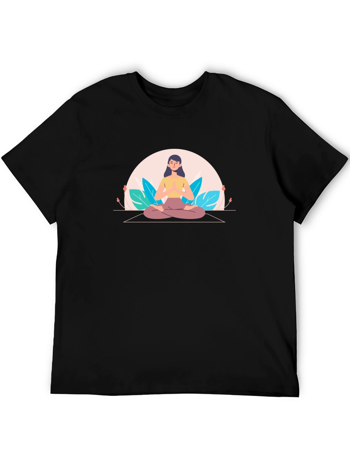 Zen Yoga Black Tee - Meditate in Style