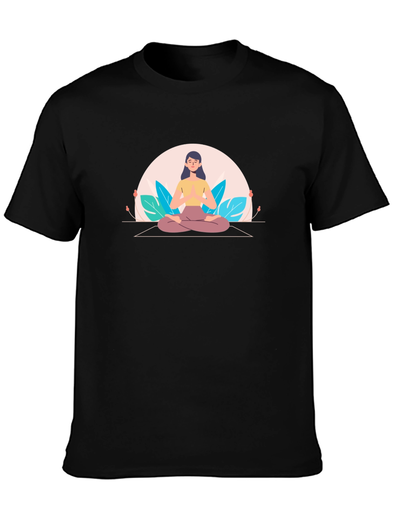 Zen Yoga Black Tee - Meditate in Style