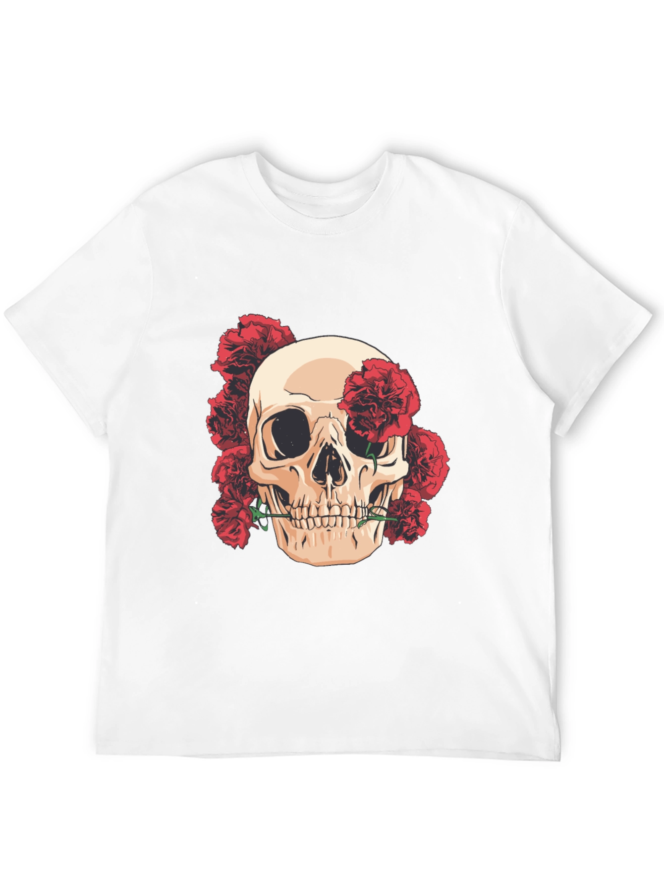 Skull & Roses Graphic Tee - Black T-Shirt