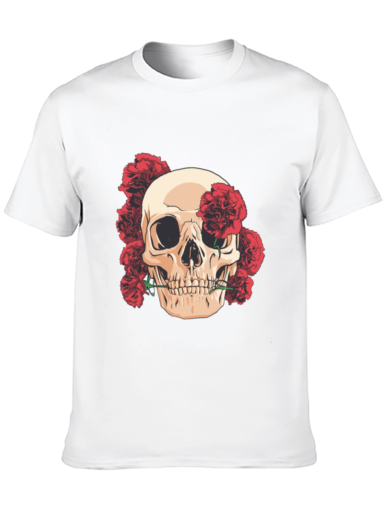 Skull & Roses Graphic Tee - Black T-Shirt