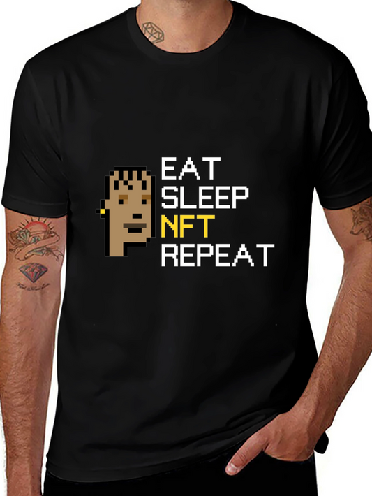 Eat Sleep NFT Repeat Black T-Shirt