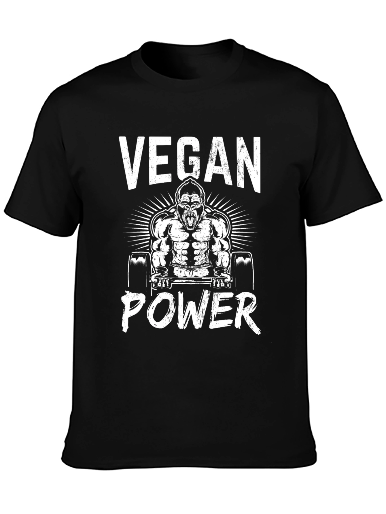 Vegan Power Gorilla Graphic T-Shirt