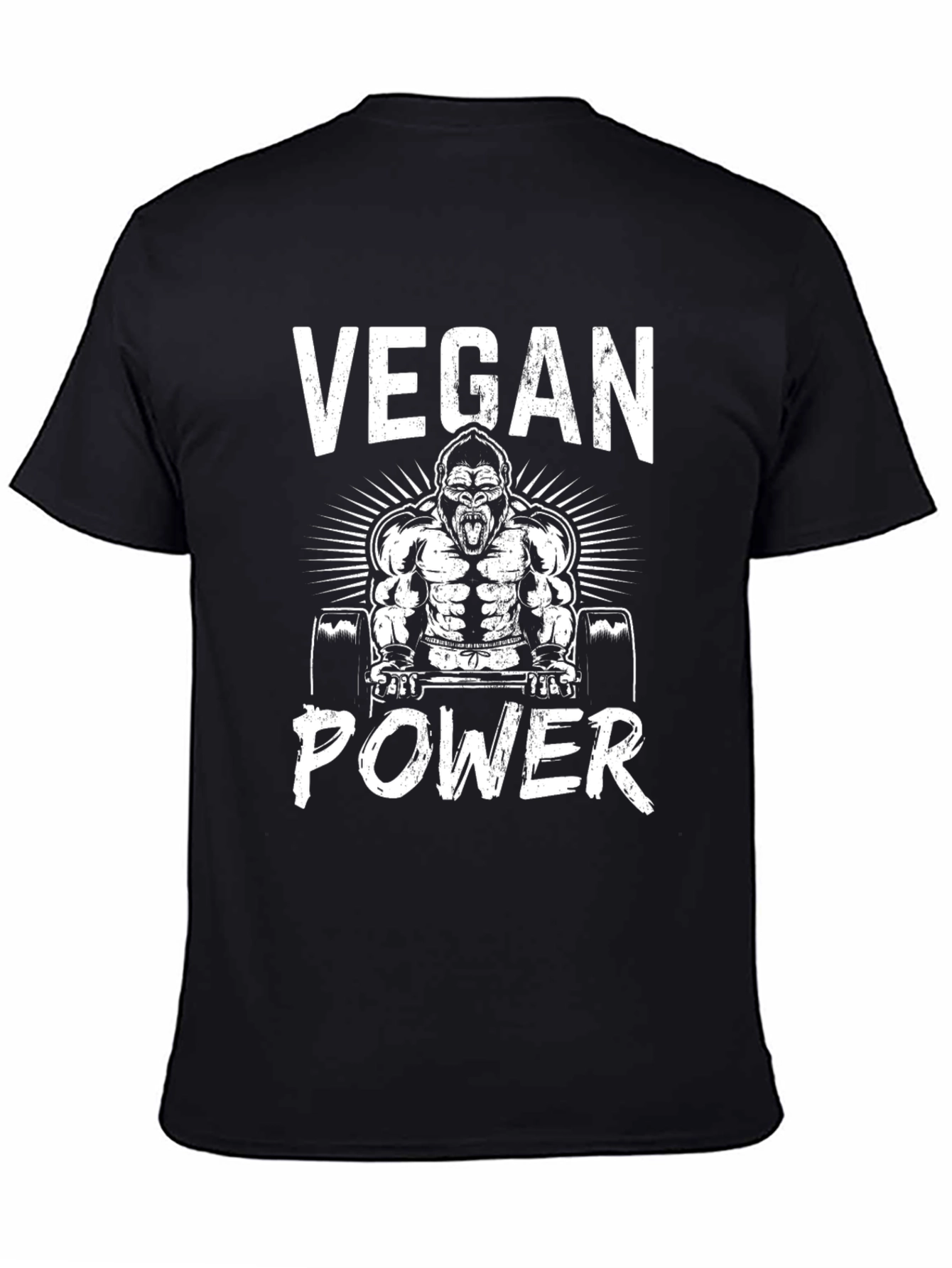 Vegan Power Gorilla Graphic T-Shirt