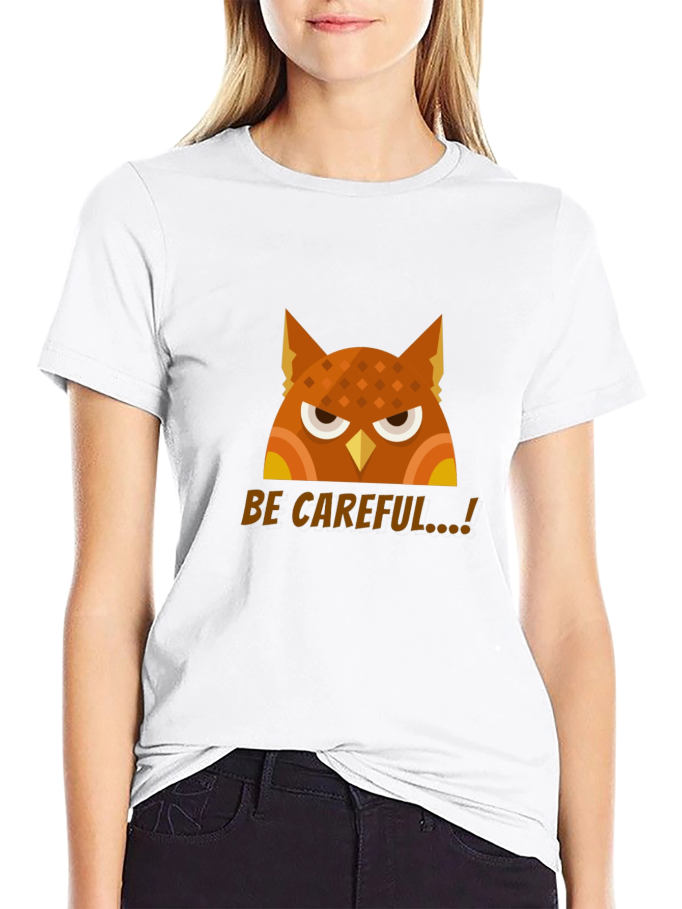 Beware Owl Graphic Tee - Premium Cotton Comfort