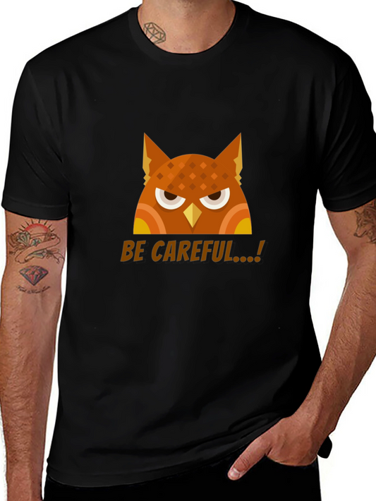 Beware Owl Graphic Tee - Premium Cotton Comfort