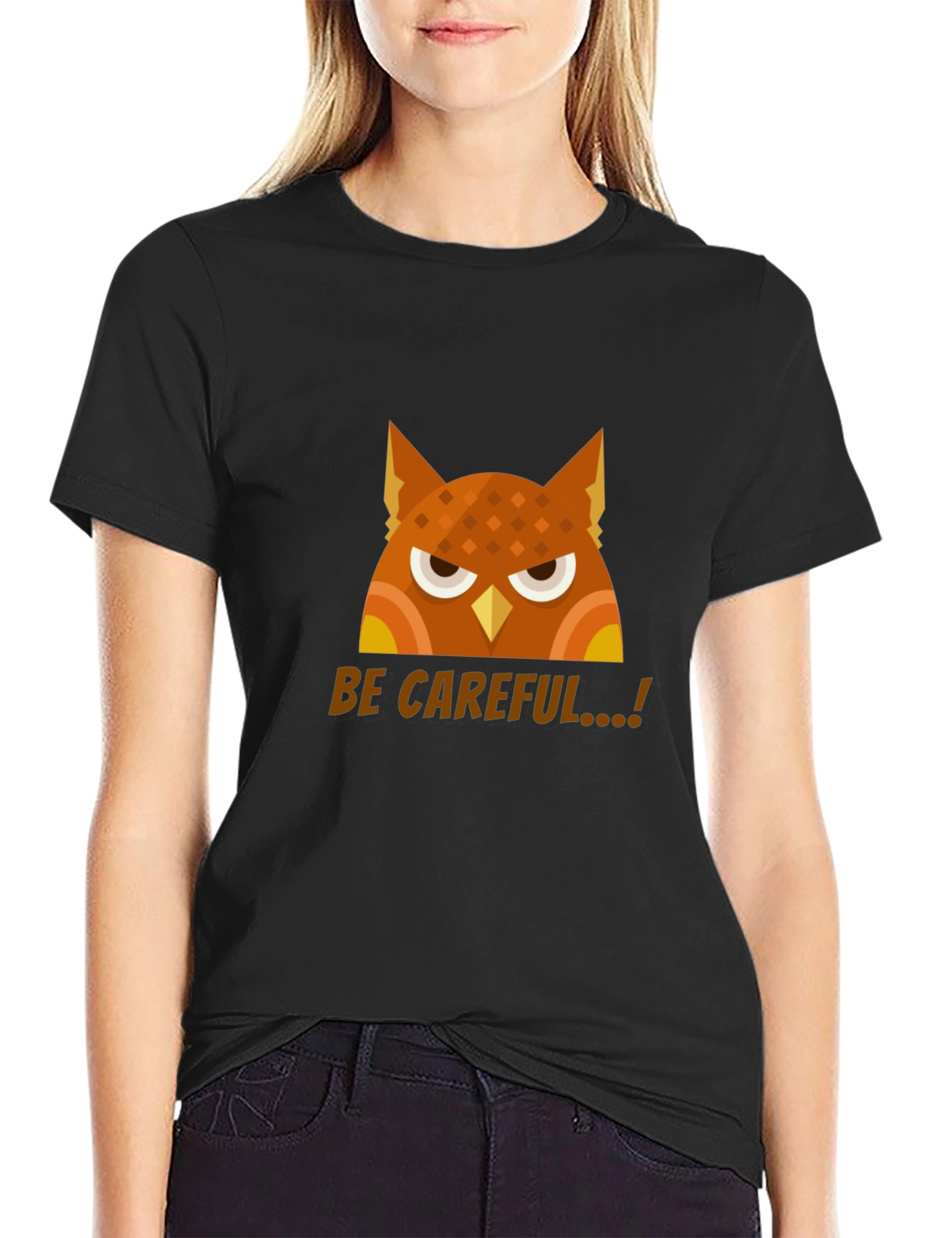Beware Owl Graphic Tee - Premium Cotton Comfort