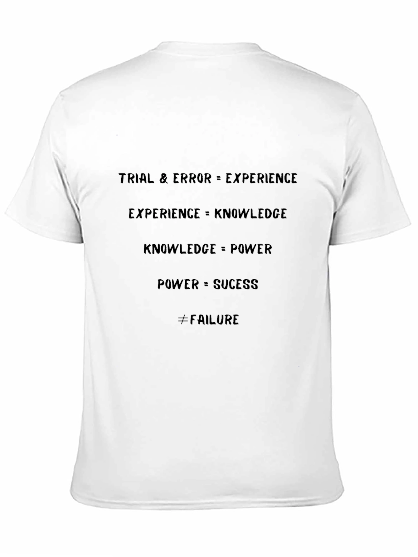 Motivational Equation T-Shirt - Success Through Experience